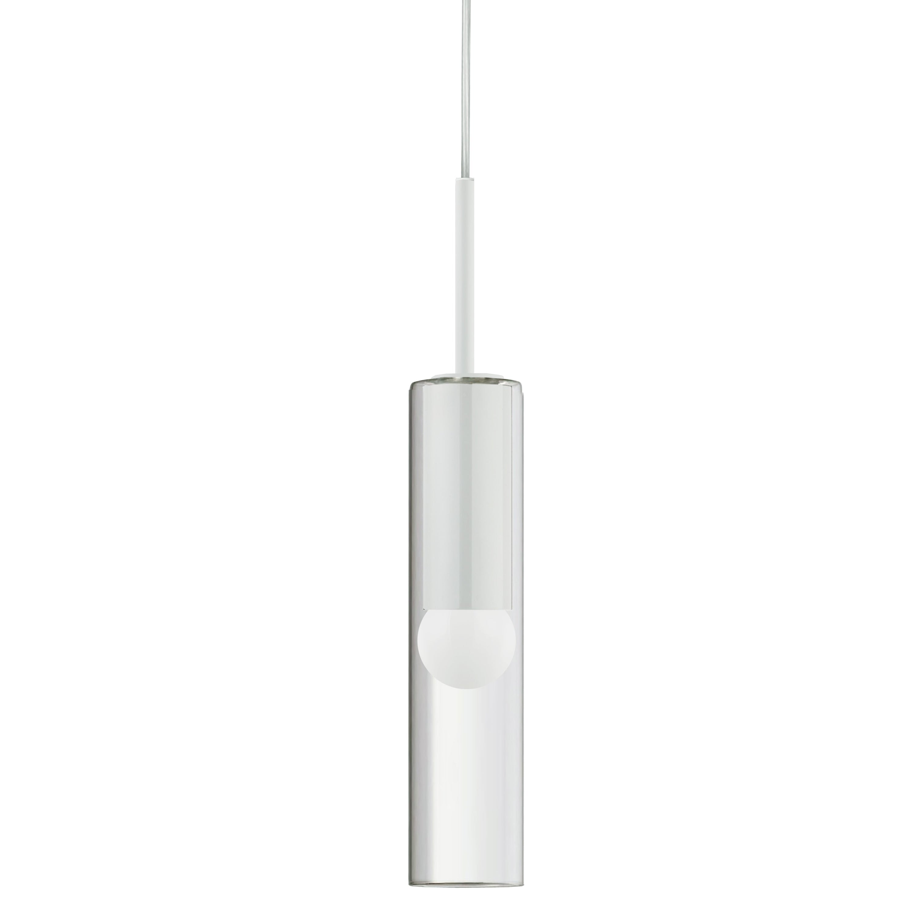 Dainolite Palmer - PMR-171P-MW - 1 Light Pendant, Matte White with Clear Glass - White