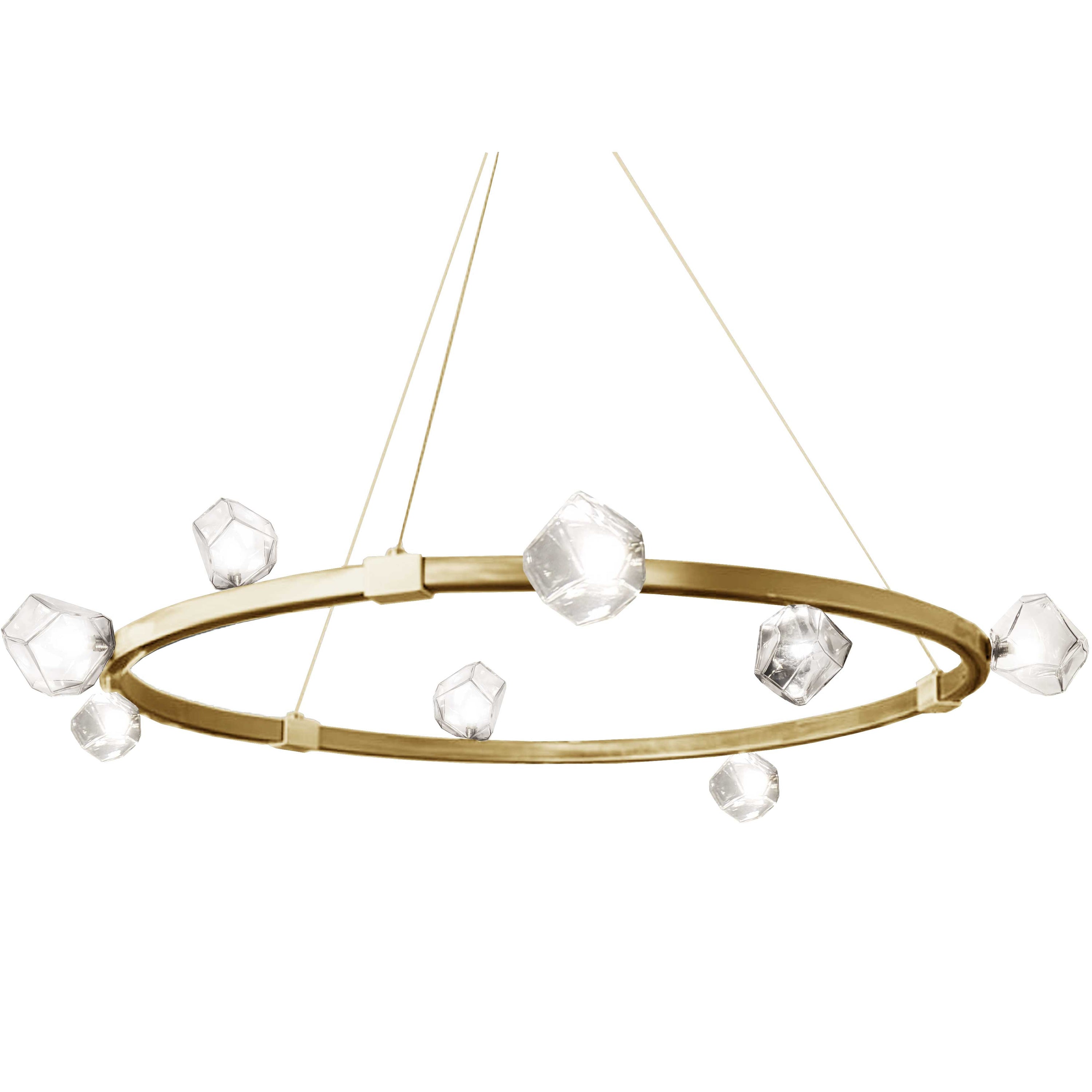 Dainolite Pearlene - PRN-4212C-AGB - 12 Light Chandelier Fixture, Aged Brass w/ Clear Glass - Aged Brass