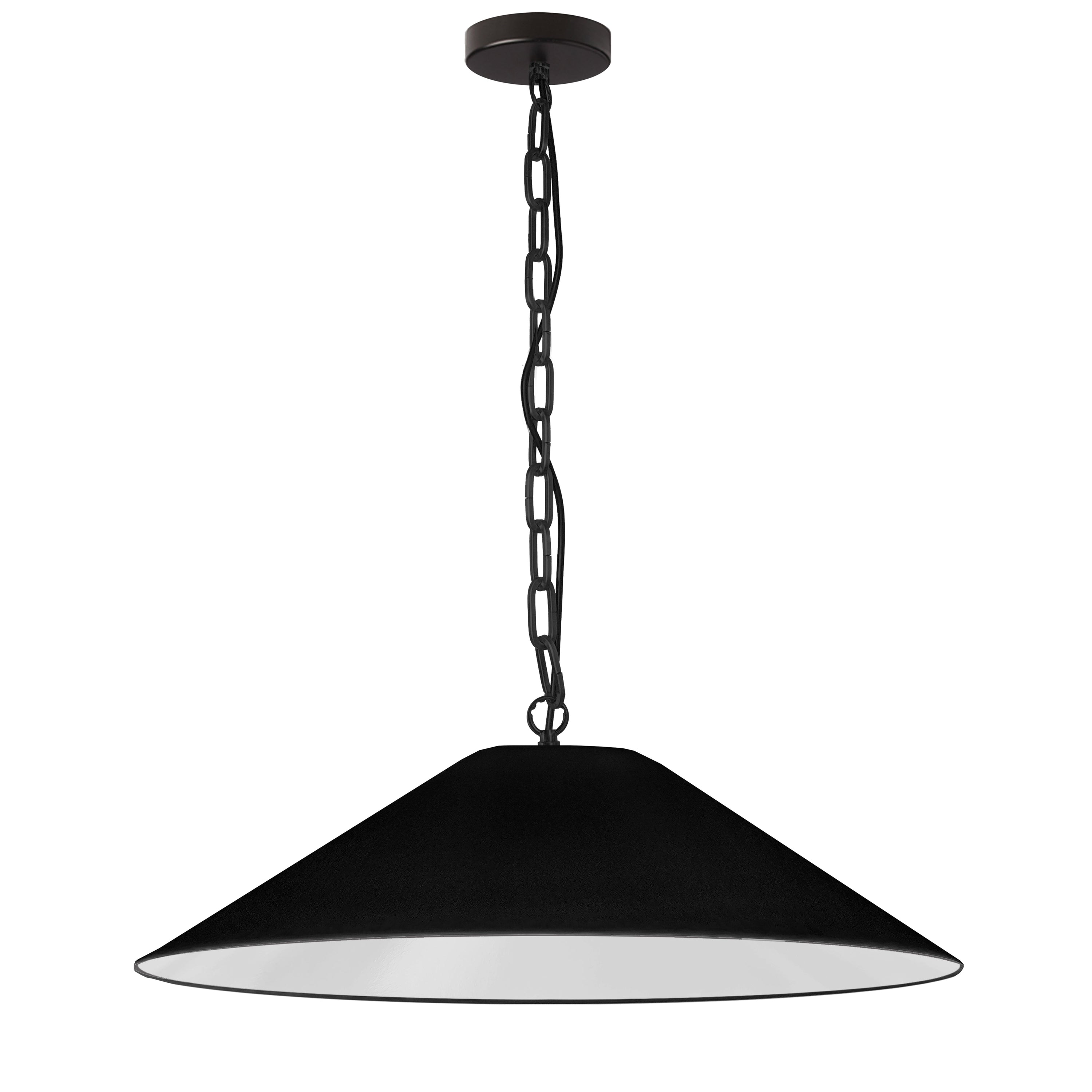 Dainolite Presley - PSY-L-MB-797 - 1 Light Pendant, Matte Black with Black Shade - Black