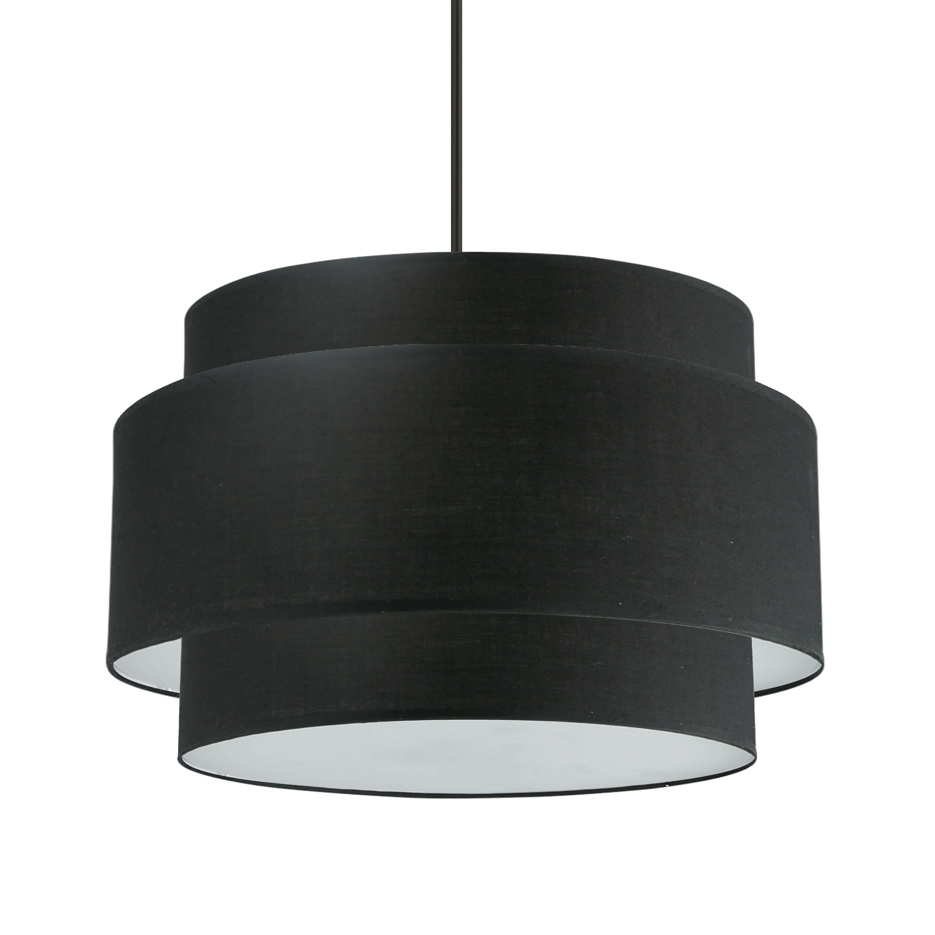 Dainolite Priya - PYA-224C-MB-BK - 4 Light Chandelier Fixture, Matte Black with Black Shade - Black