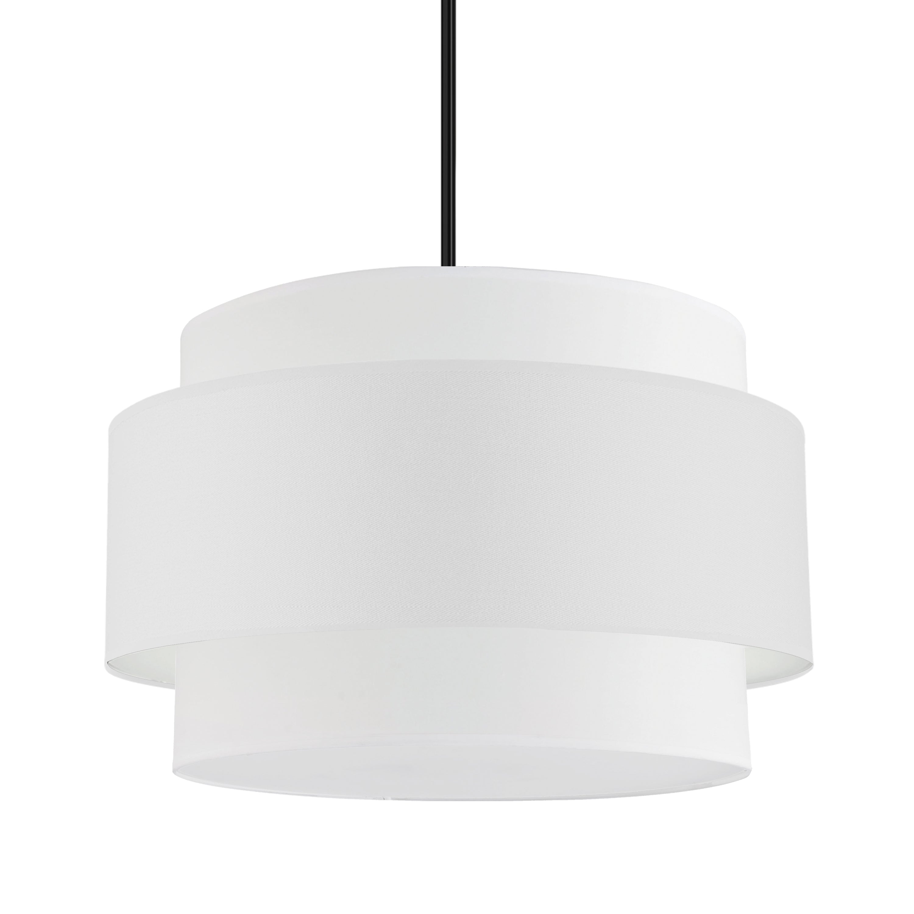 Dainolite Priya - PYA-224C-MB-WH - 4 Light Chandelier Fixture, Matte Black with White Shade - White