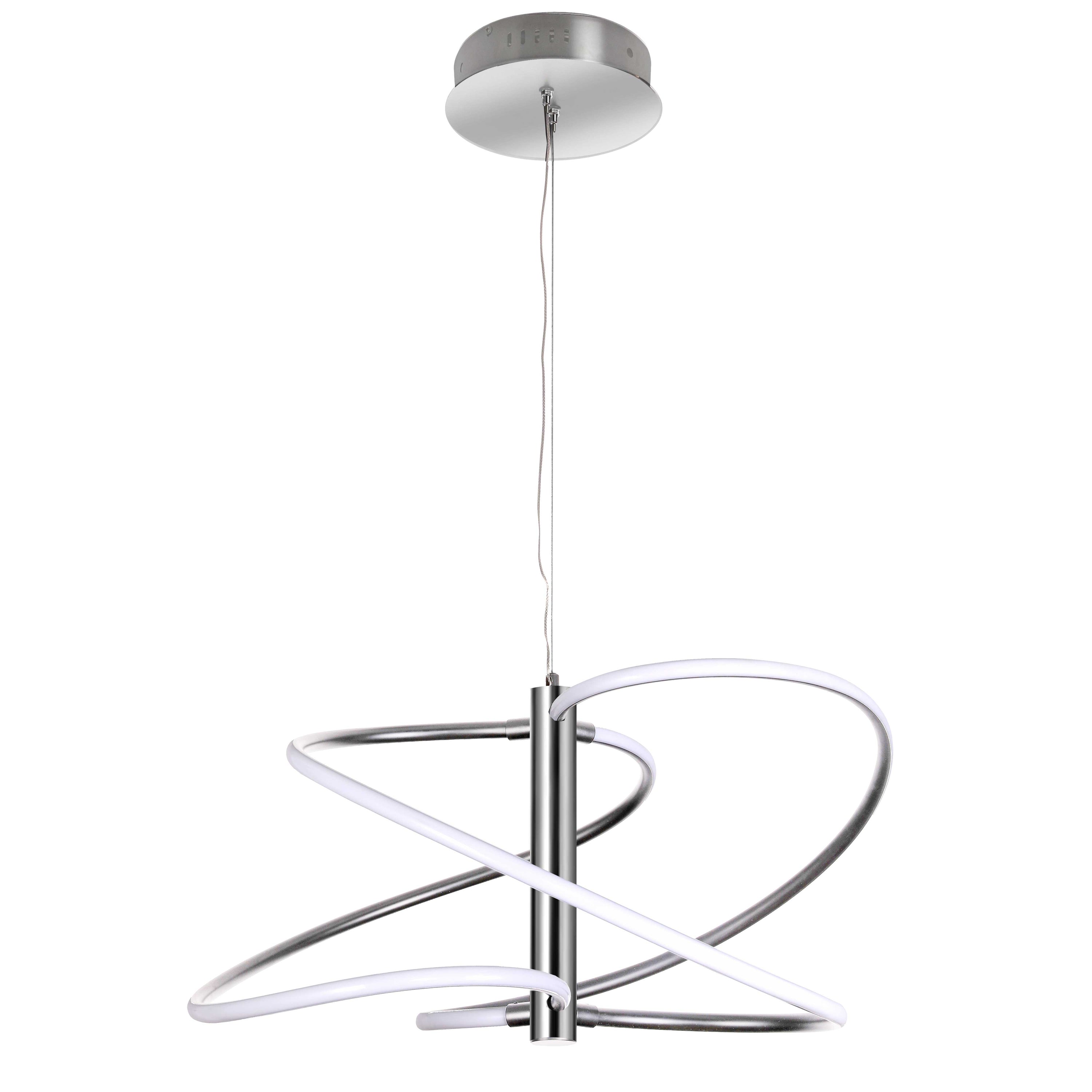 Dainolite Romy - ROM-2433LEDP-PC - 36W Pendant Polished Chrome with White Silicone Diffuser - Polished Chrome