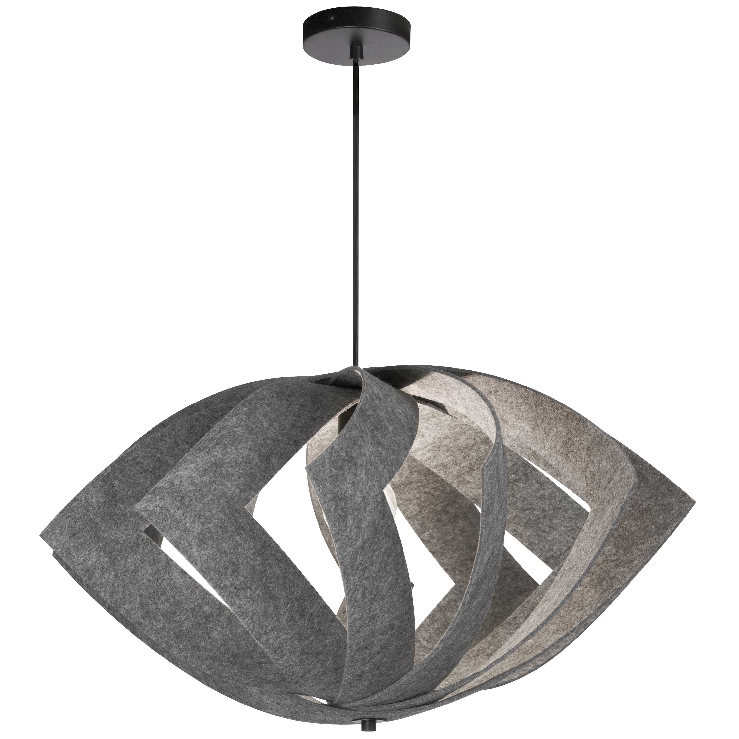 Dainolite Rotem - RTM-301P-MB-500 - 1 Light Pendant Matte Black with Grey Shade - Grey