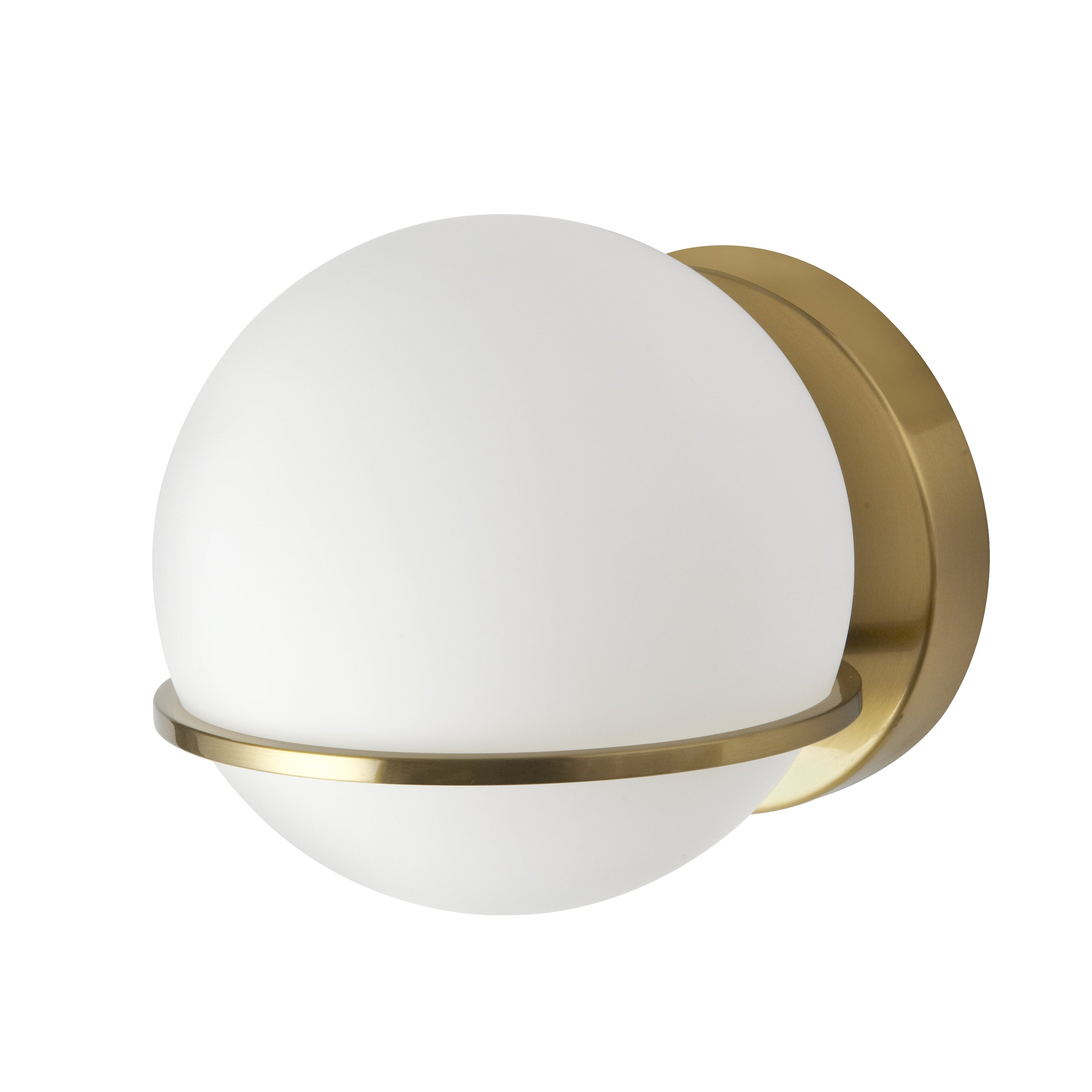 Dainolite Sofia - SOF-61W-AGB - 1 Light Wall Sconce, Aged Brass with White Opal Glass - Aged Brass