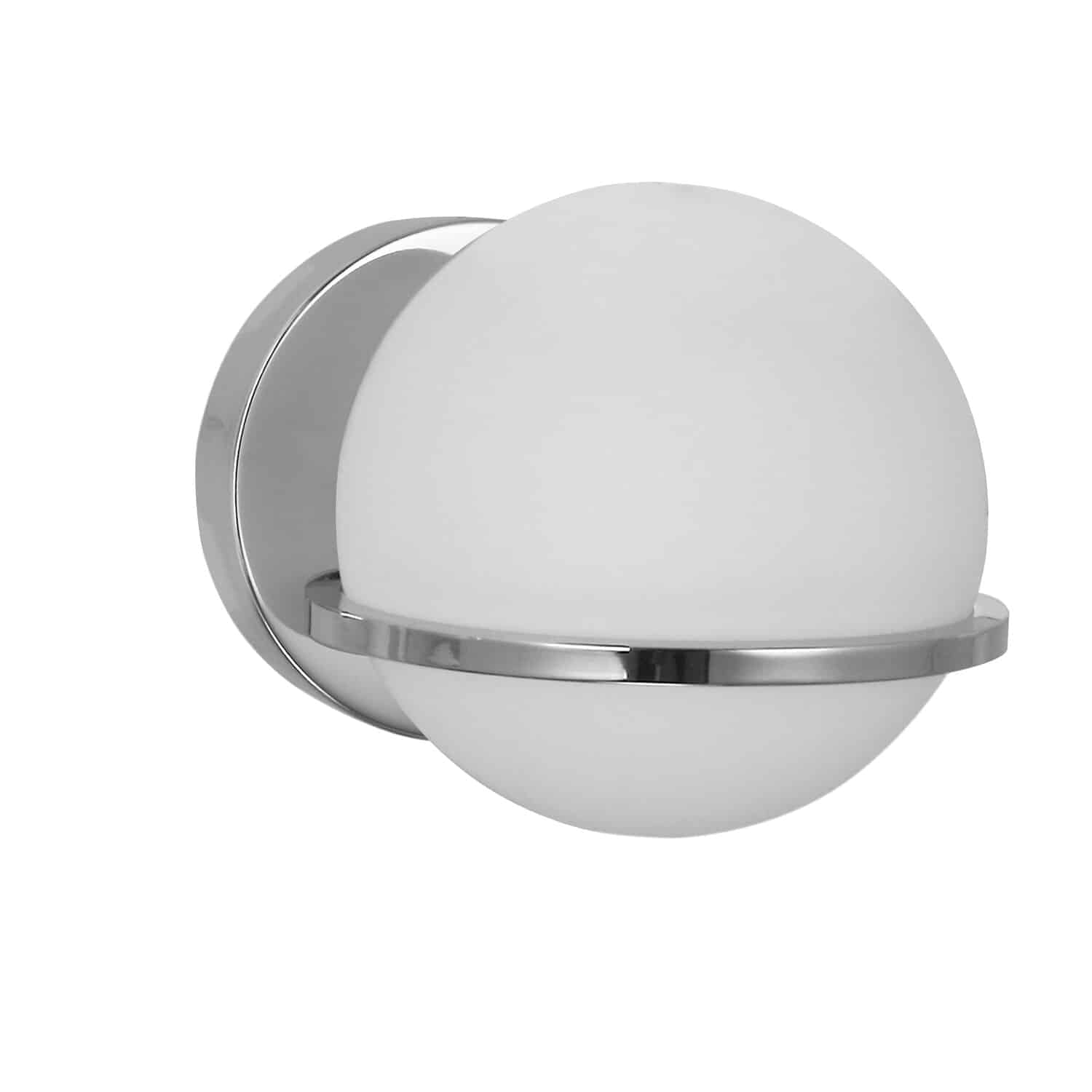 Dainolite Sofia - SOF-61W-PC - 1 Light Wall Sconce, Polished Chrome with White Glass - Polished Chrome