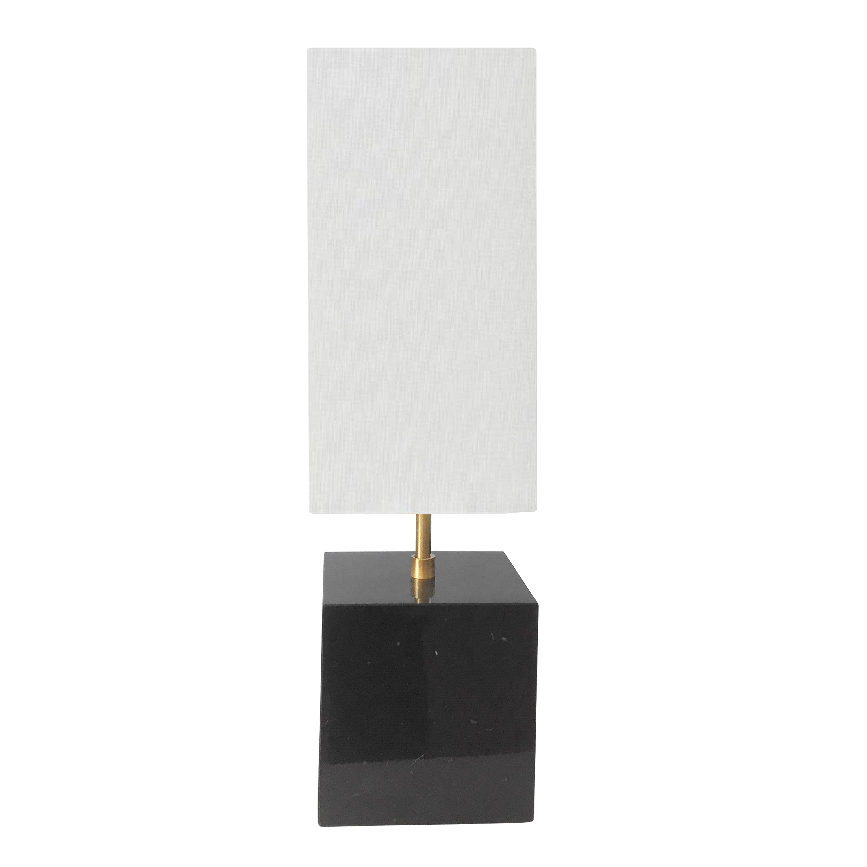 Dainolite Todd - TOD-221T-BK-AGB - 1 Light Table Lamp, Black / Aged Brass White Shade - Black