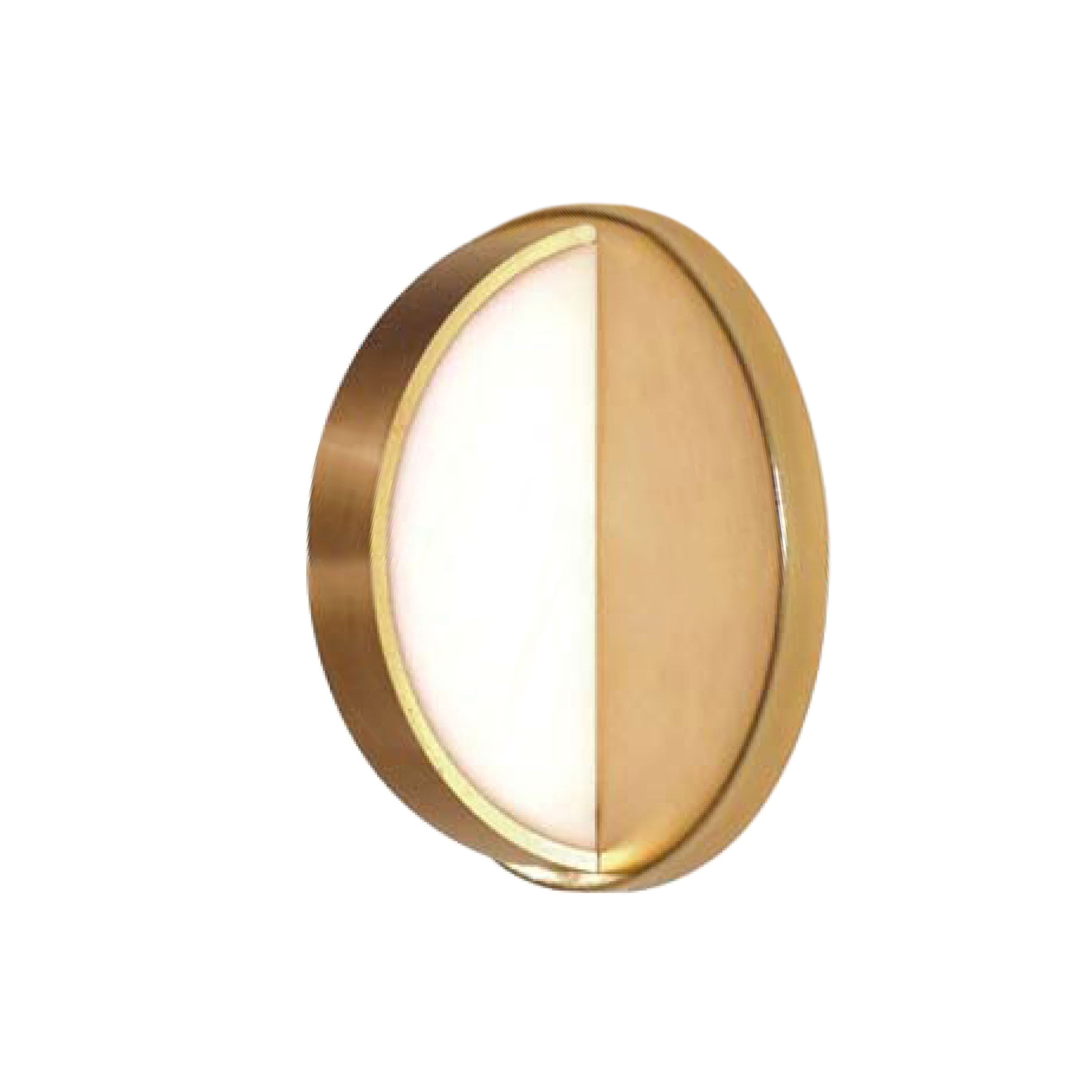 Dainolite Topaz - TOP-55LEDW-AGB - 5W Wall Sconce, Aged Brass with White Acrylic Diffuser - Aged Brass