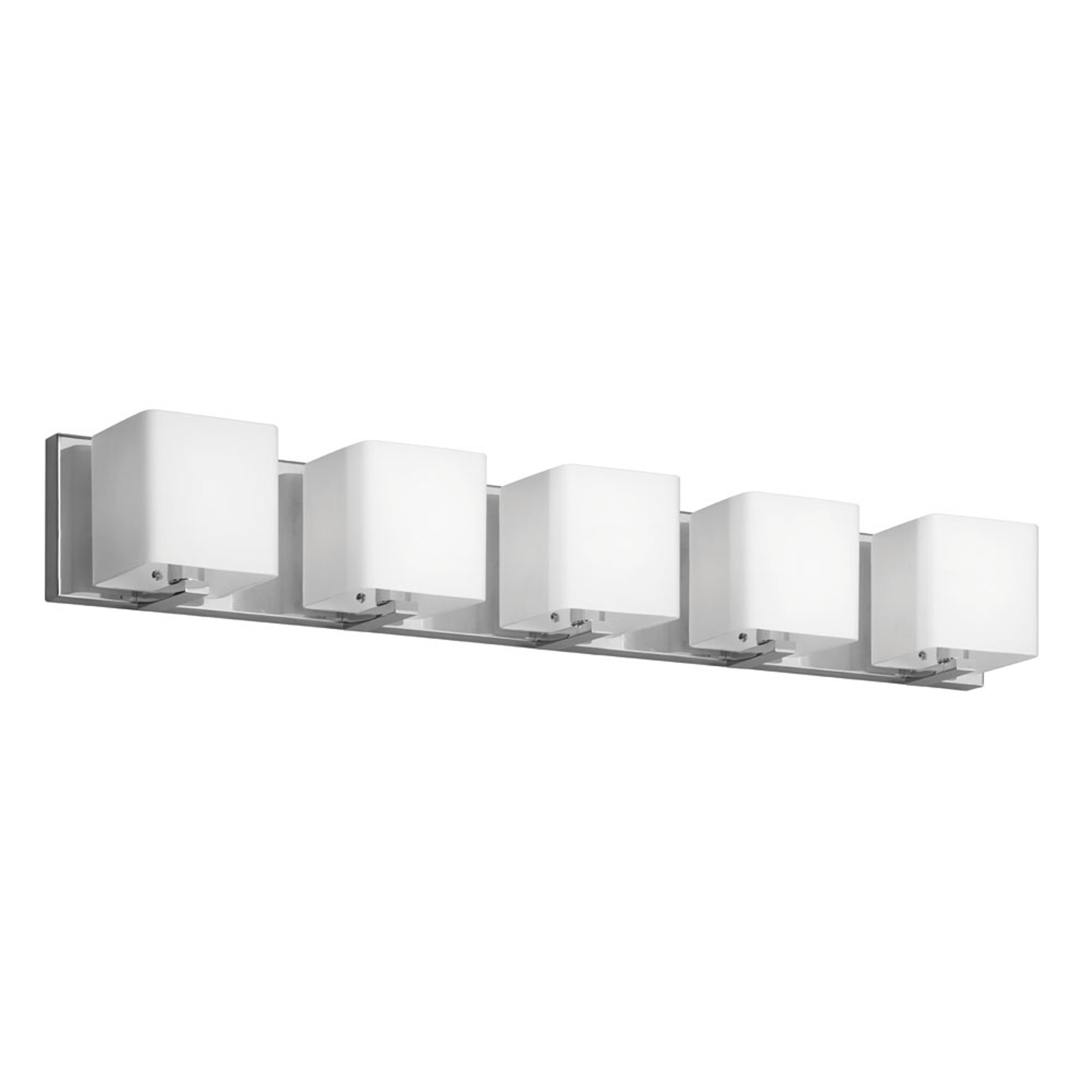 Dainolite Verona - V1233-5W-PC - 5 Light Vanity Fixture, Polished Chrome, Frosted White Glass Shade - Polished Chrome