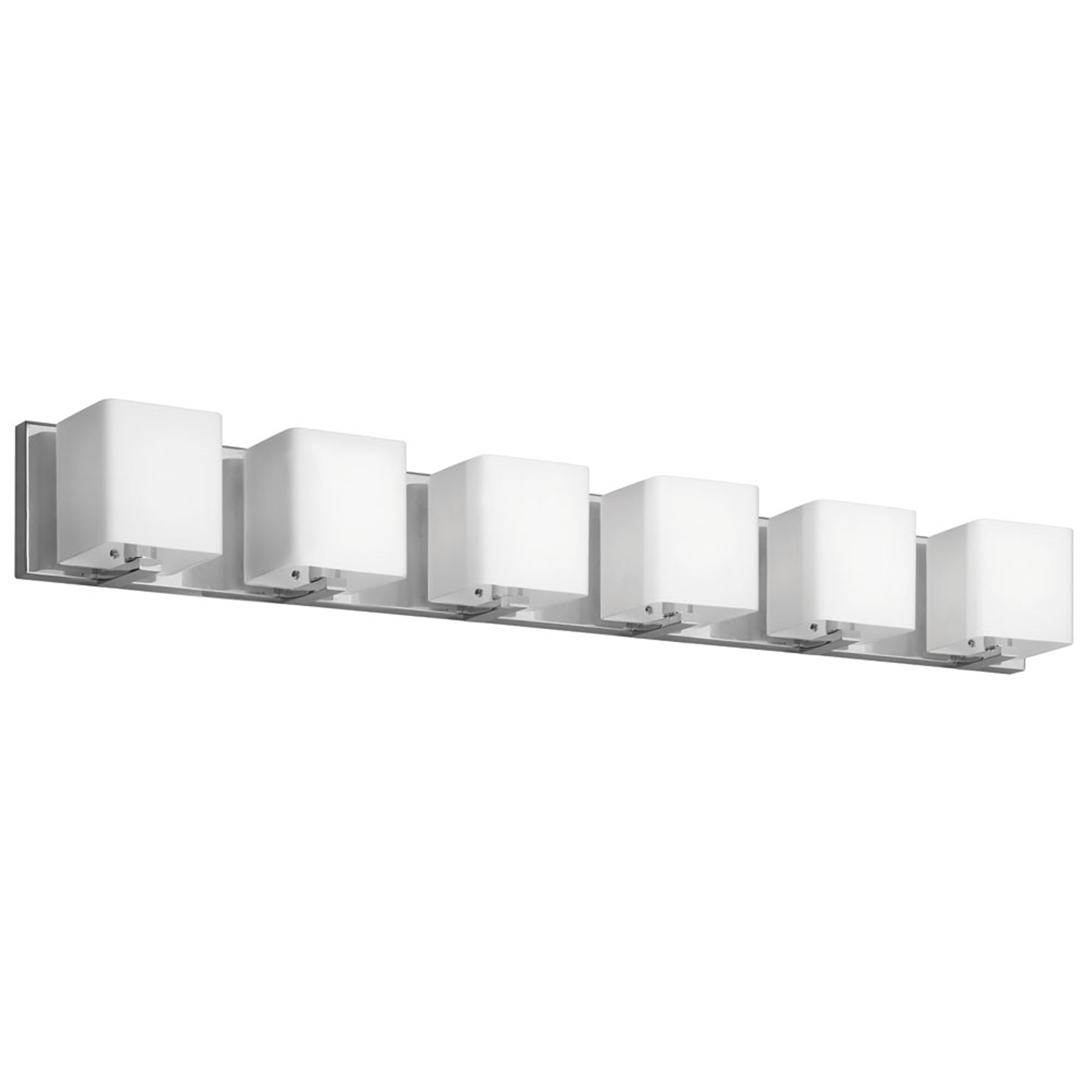 Dainolite Verona - V1233-6W-PC - 6 Light Vanity Fixture, Polished Chrome, Frosted White Glass Shade - Polished Chrome