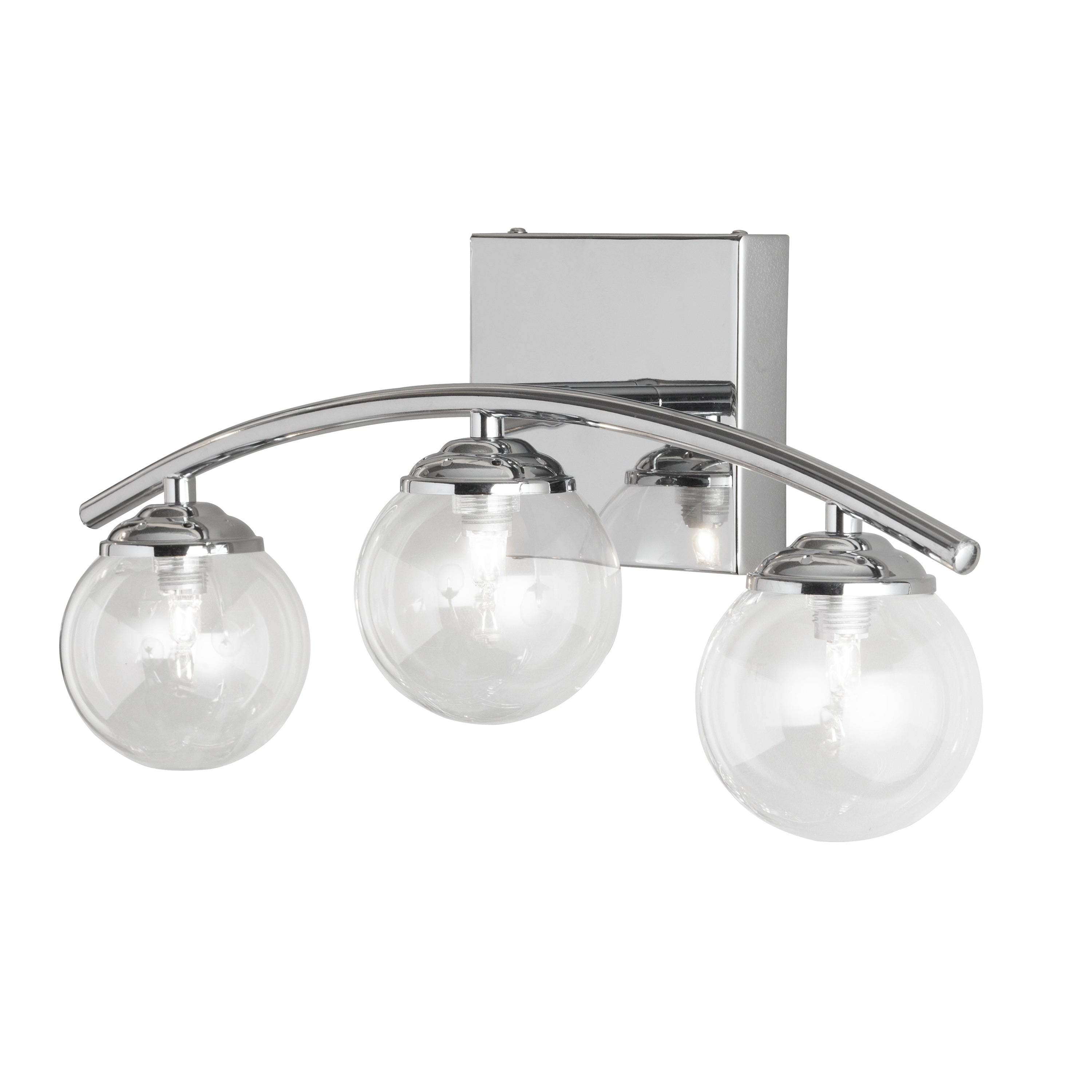 Dainolite Traditional - V13-203W-PC - 3 Light Vanity Fixture, Polished Chrome Finish with Clear Glass - Polished Chrome