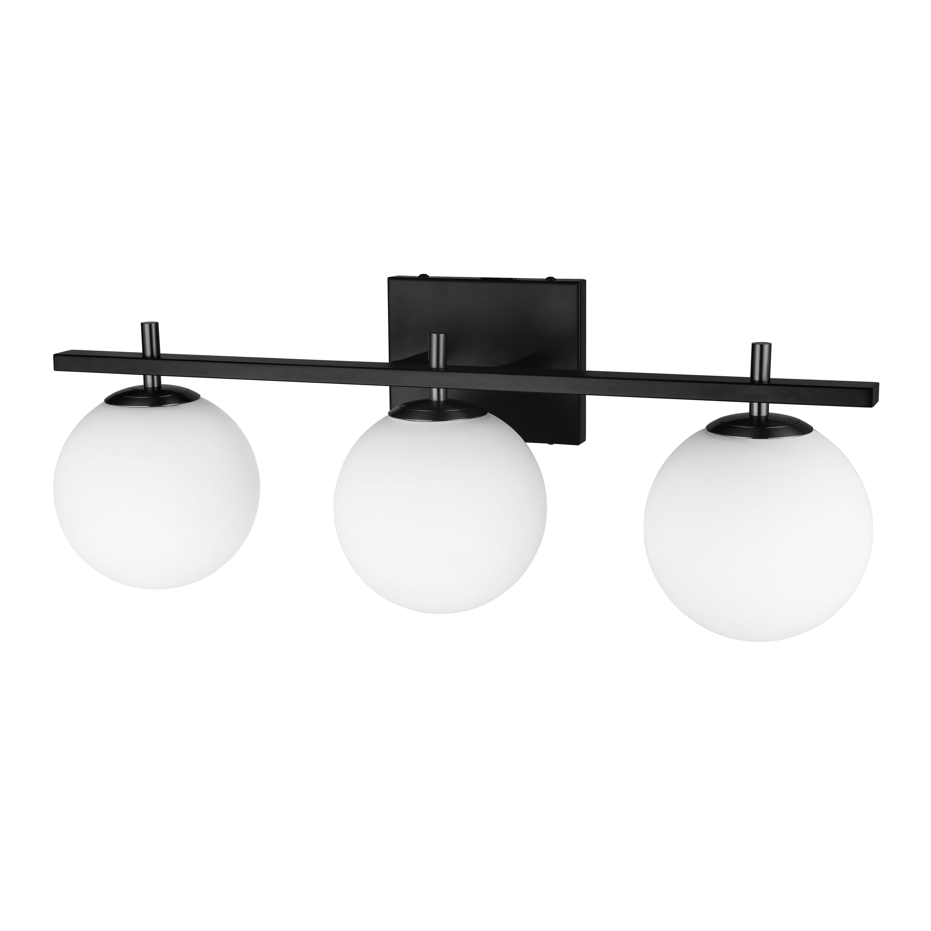 Dainolite Vivaldi - VAD-233W-MB - 3 Light Vanity Fixture, Matte Black - Black