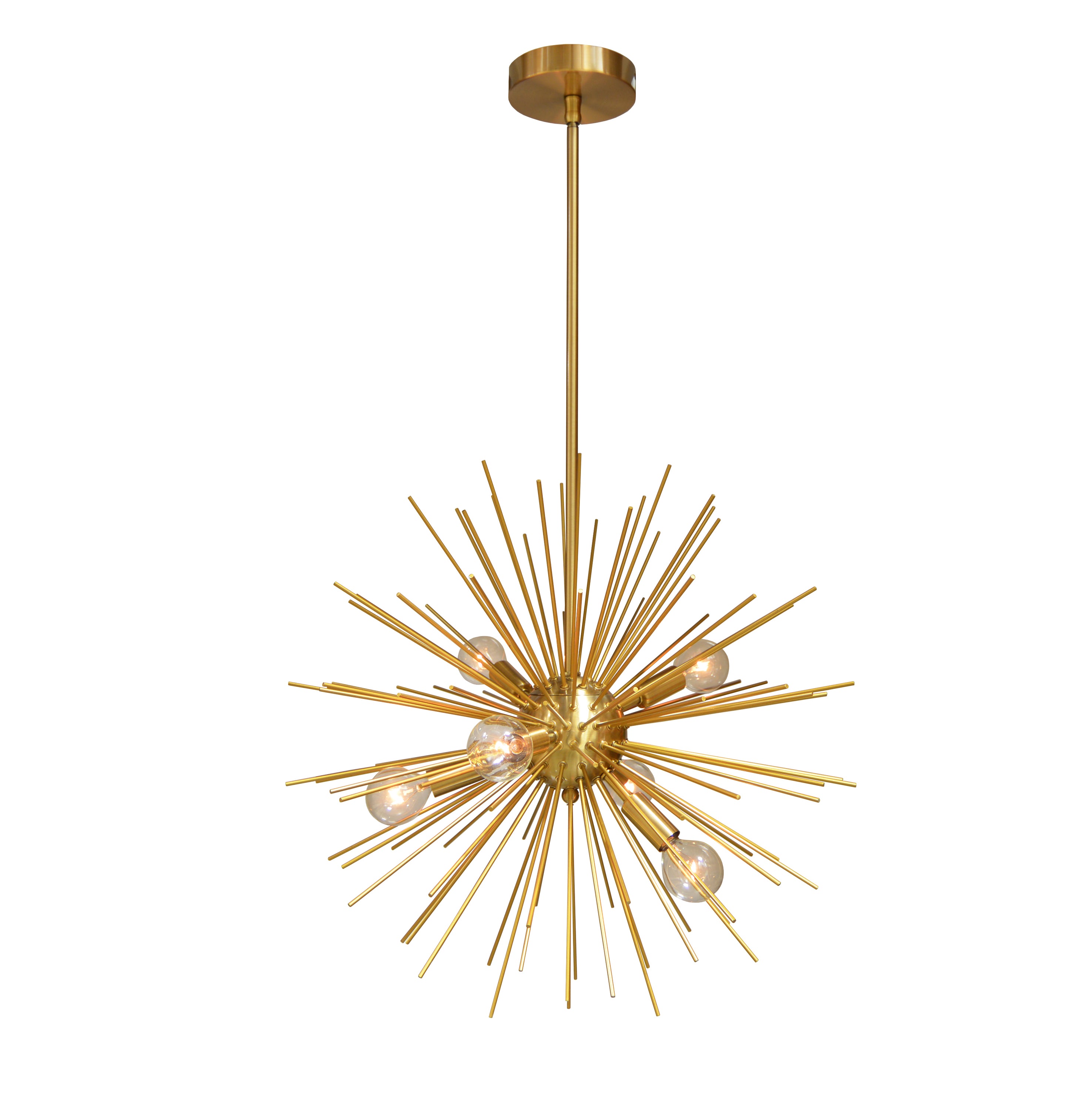 Dainolite Vega - VEG-196P-GLD-VB - 6 Light Pendant, Gold / Vintage Bronze Finish - Aged Brass