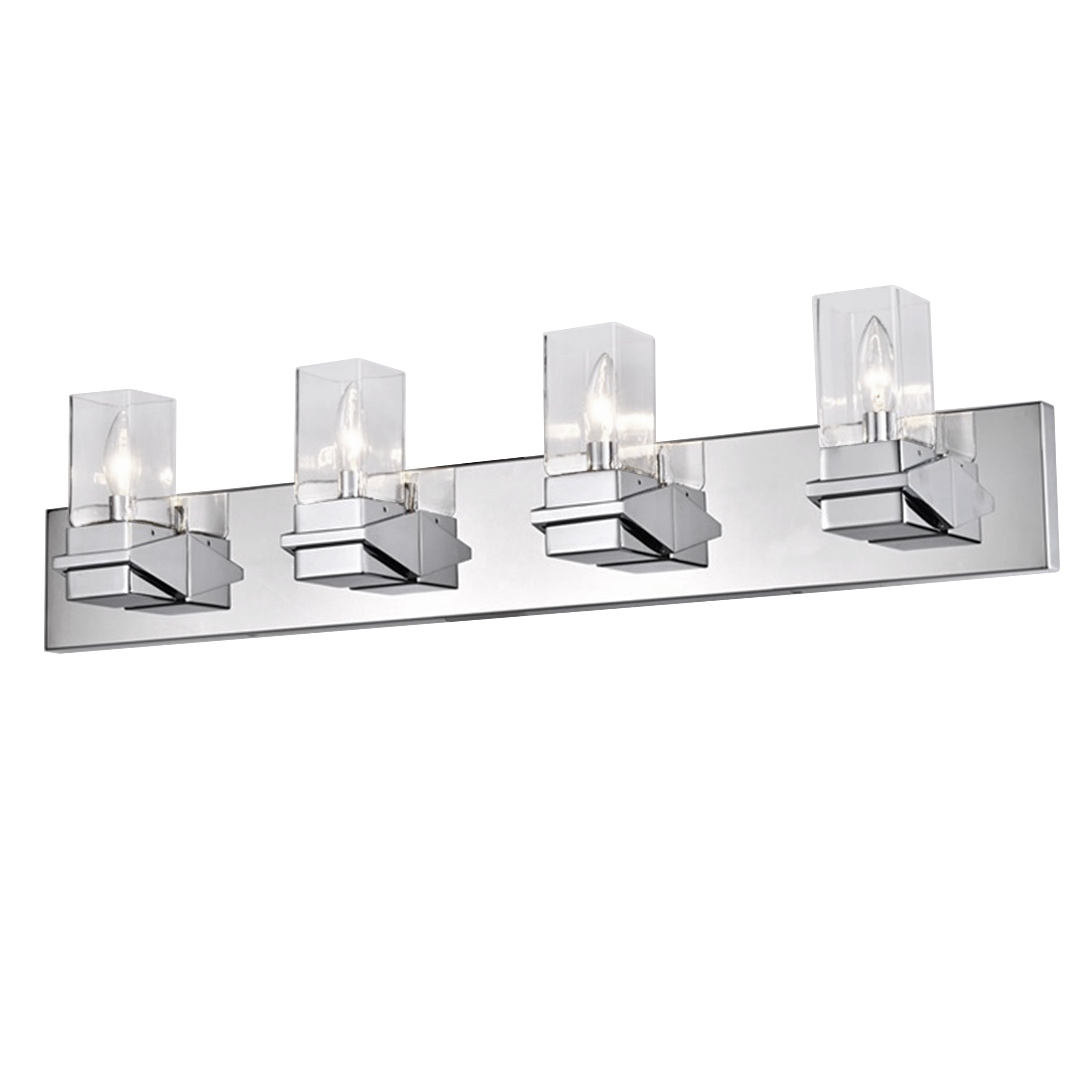 Dainolite Veronica - VER-324W-PC - 4 Light Vanity Fixture, Polished Chrome w/ Clear Glass - Polished Chrome