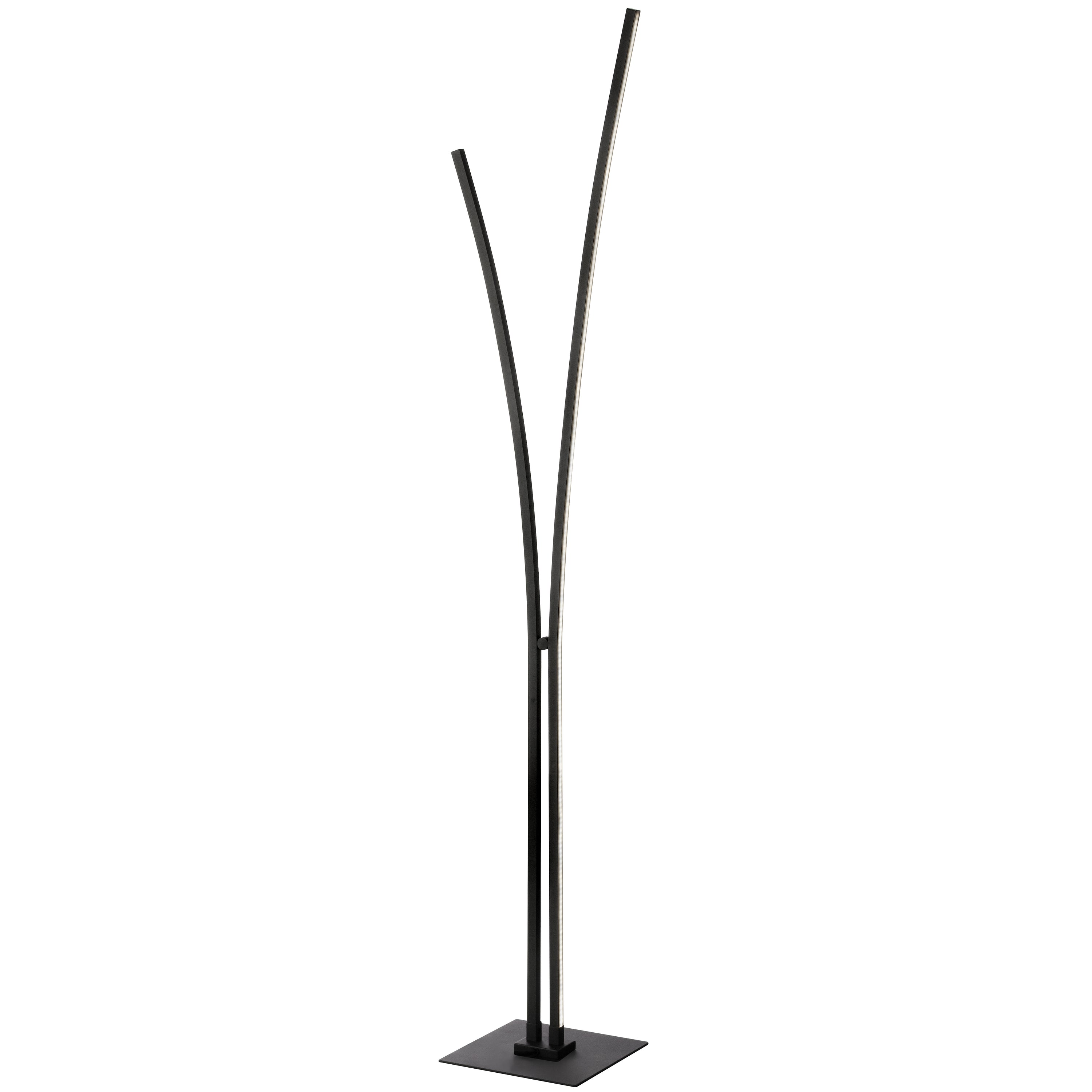 Dainolite Vincent - VIN-6536LEDF-MB - 34W Floor Lamp, Matte Black w/ White Acrylic Diffuser - Black