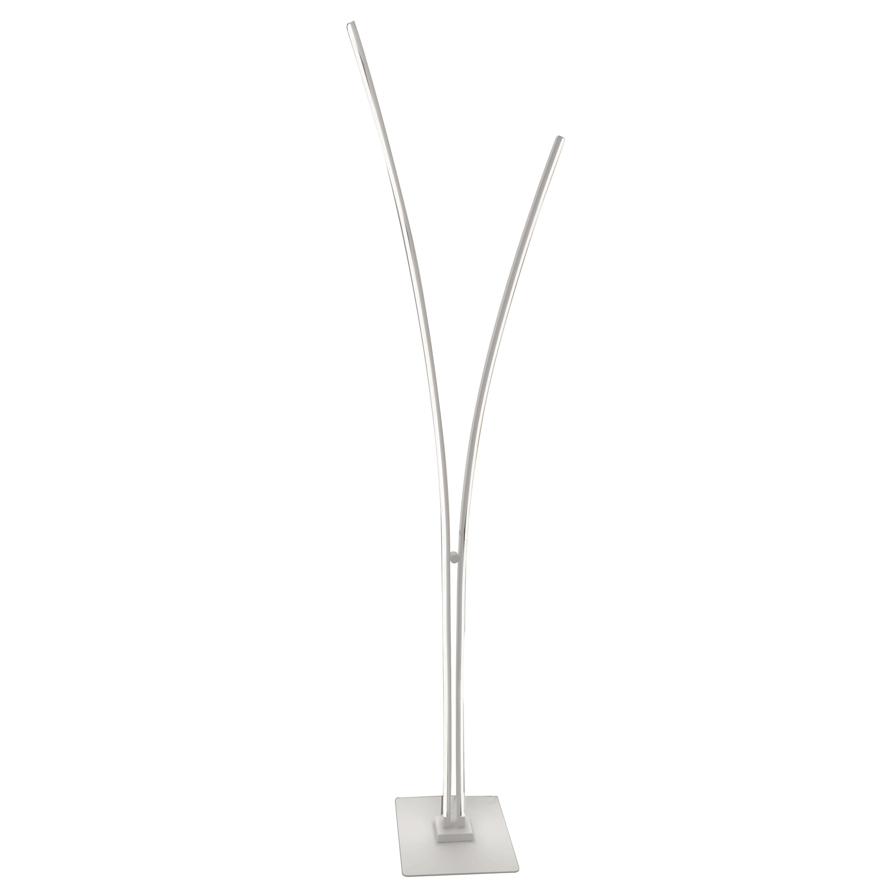 Dainolite Vincent - VIN-6536LEDF-MW - 34W Floor Lamp, Matte White w/ White Acrylic Diffuser - White