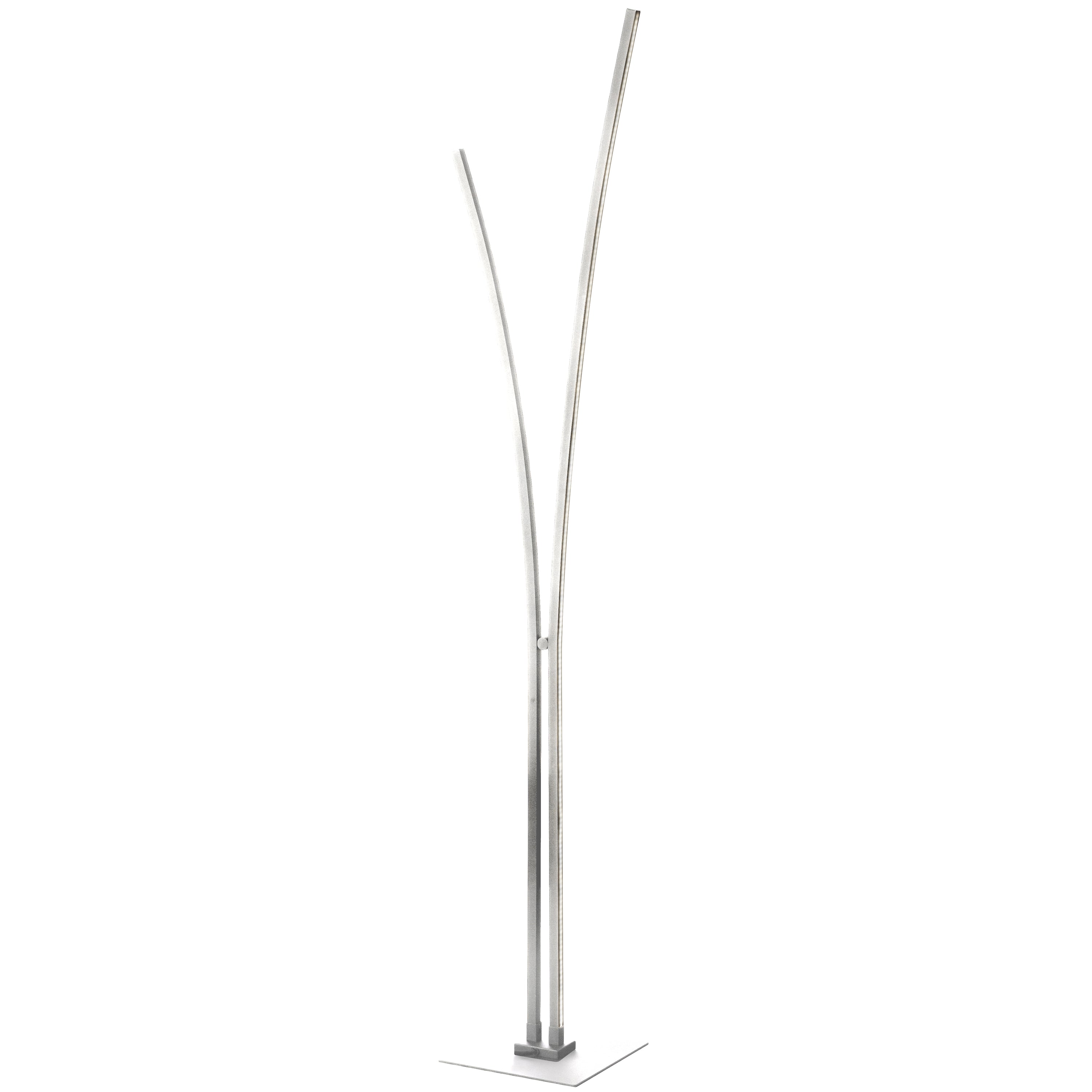 Dainolite Vincent - VIN-6536LEDF-SV - 34W Floor Lamp, Silver with White Acrylic Diffuser - Silver