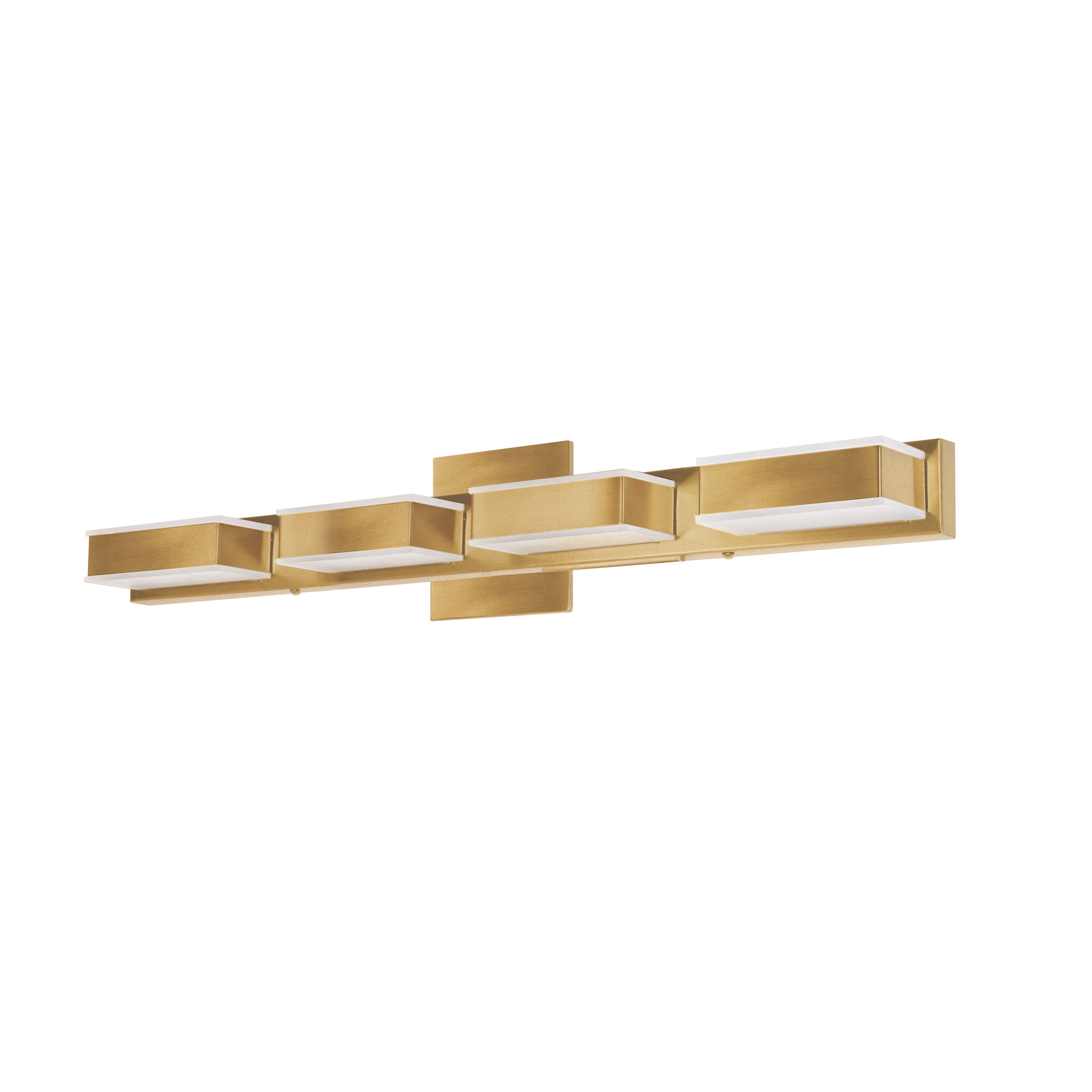 Dainolite Modern - VLD-215-4W-GLD - 4 Light LED Wall Vanity Fixture Gold Finish - Aged Brass