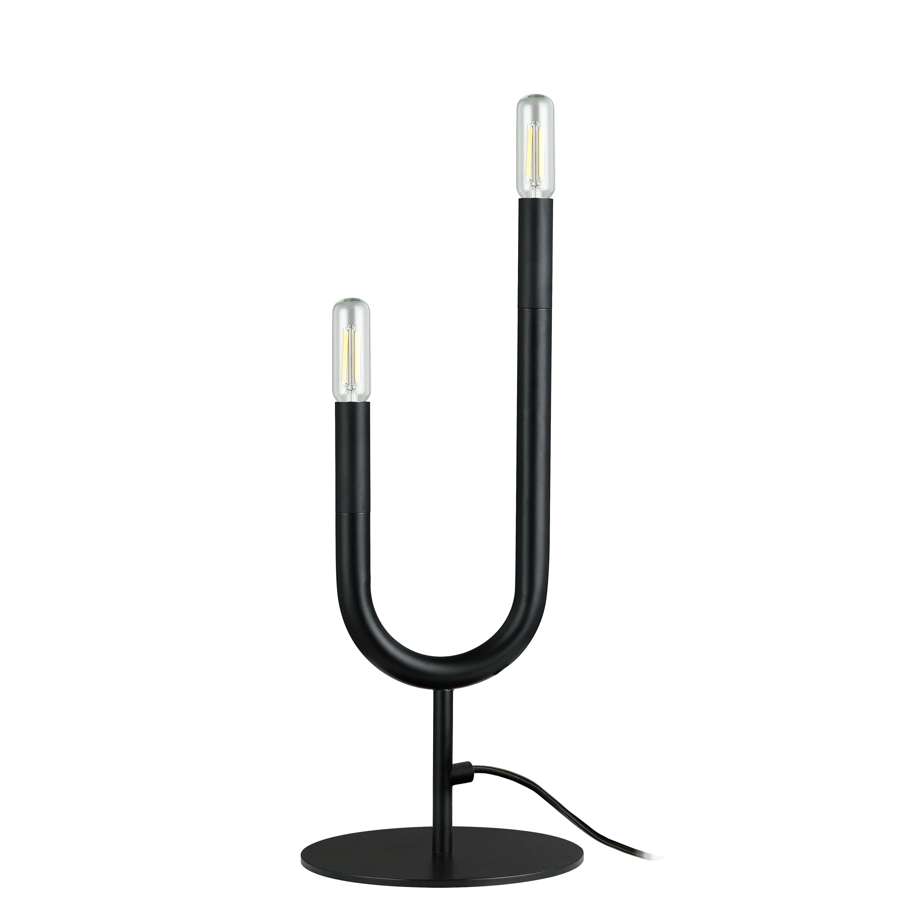 Dainolite Wand - WAN-172T-MB - 2 Light Table Lamp, Matte Black - Matte Black