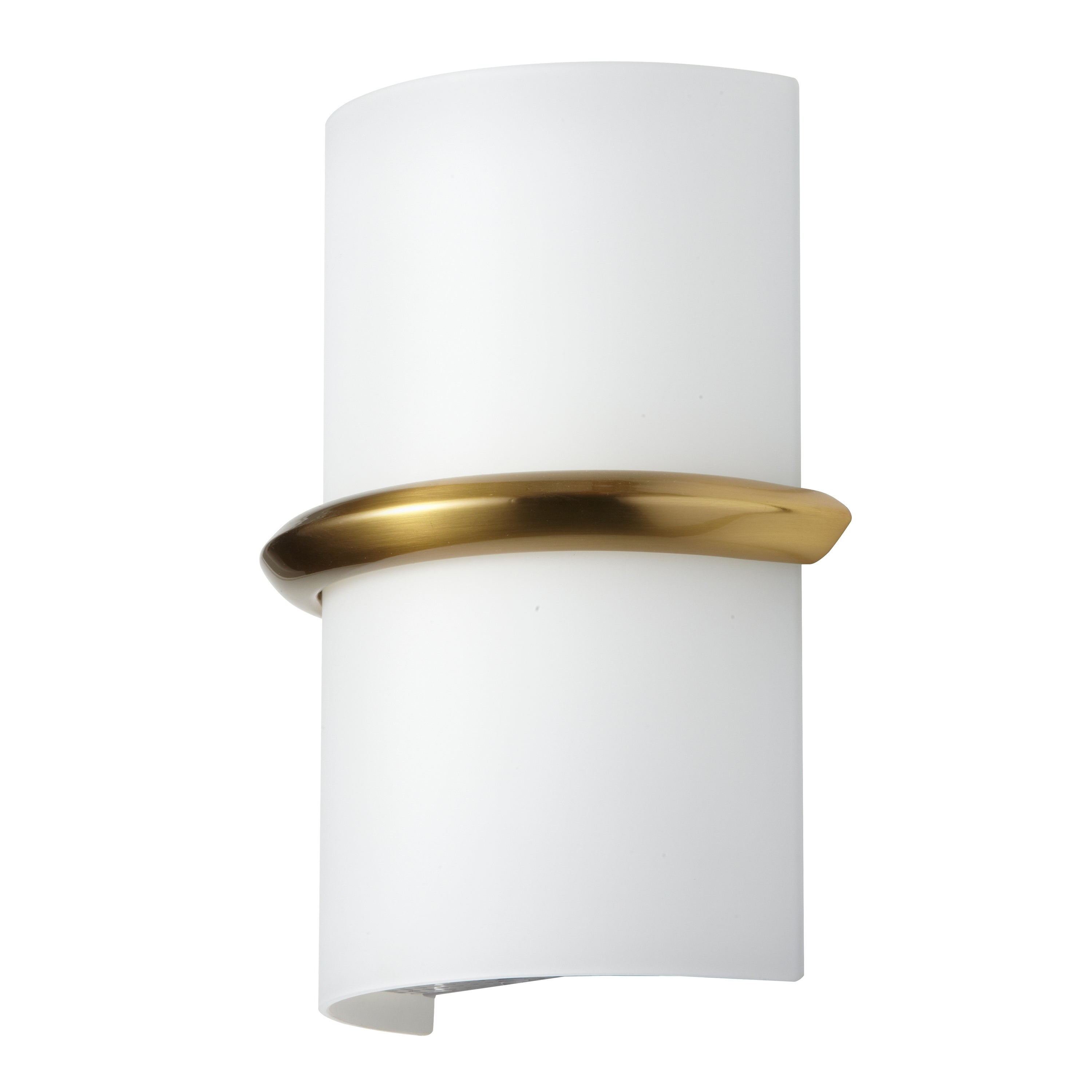 Dainolite Wallace - WLC-914LEDW-AGB - 14W Wall Sconce, Aged Brass w/ Opal Glass - White