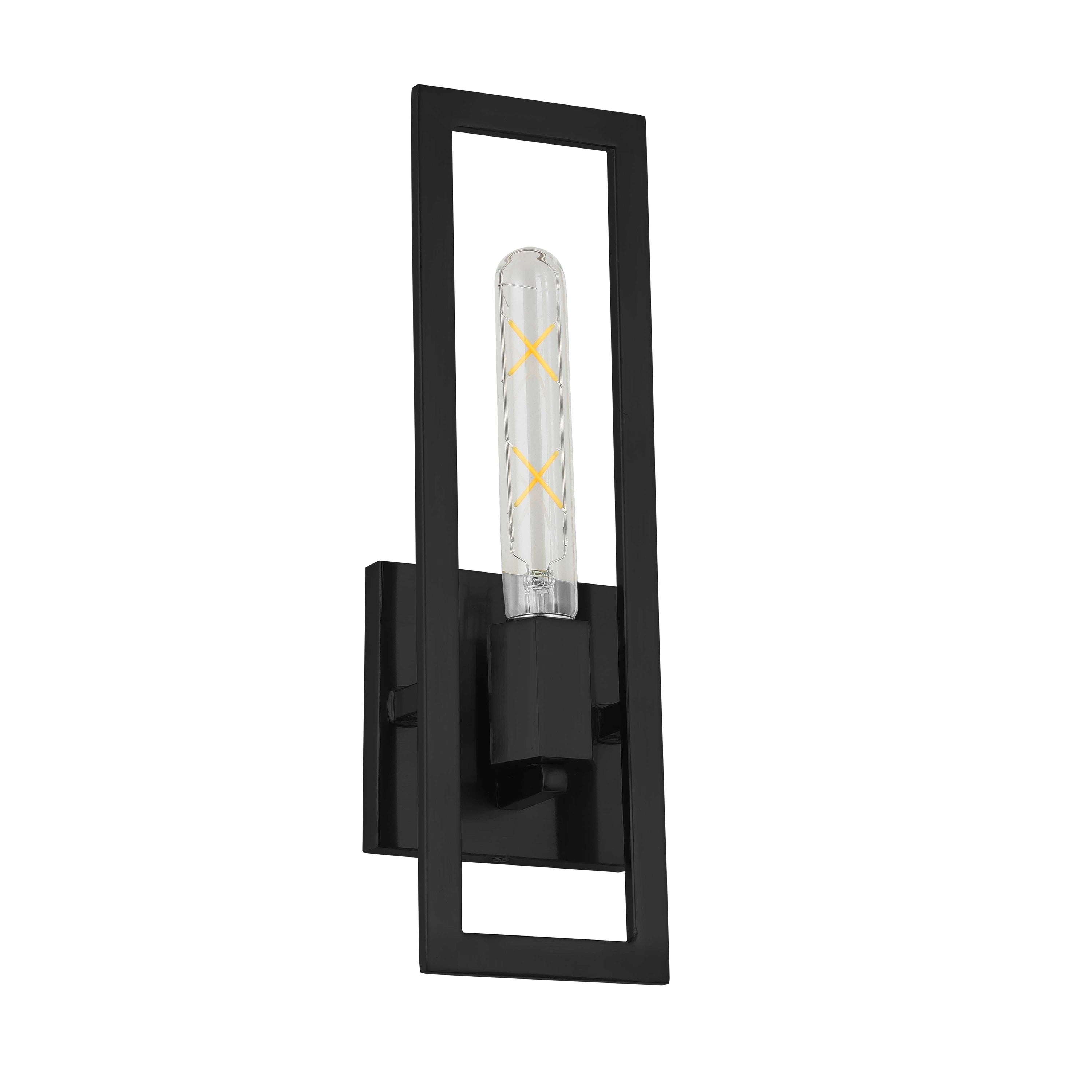 Dainolite Wisteria - WTS-141W-MB - 1 Light Wall Sconce, Matte Black - Matte Black