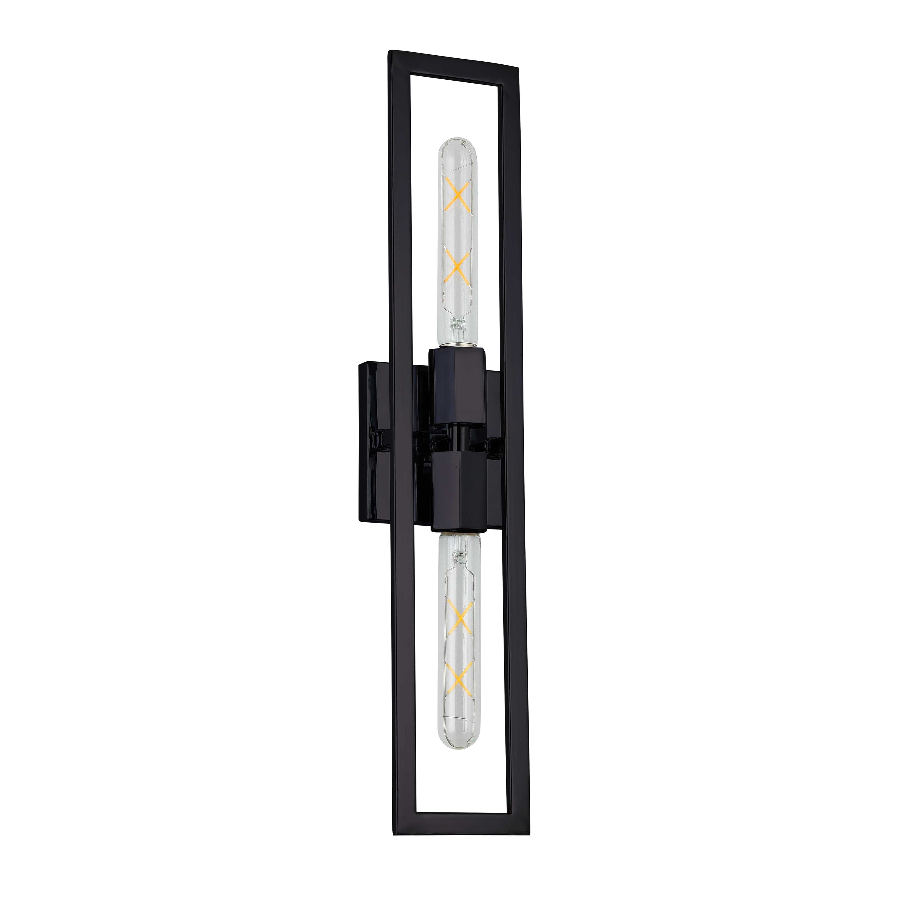 Dainolite Wisteria - WTS-222W-MB - 2 Light Wall Sconce, Matte Black - Matte Black