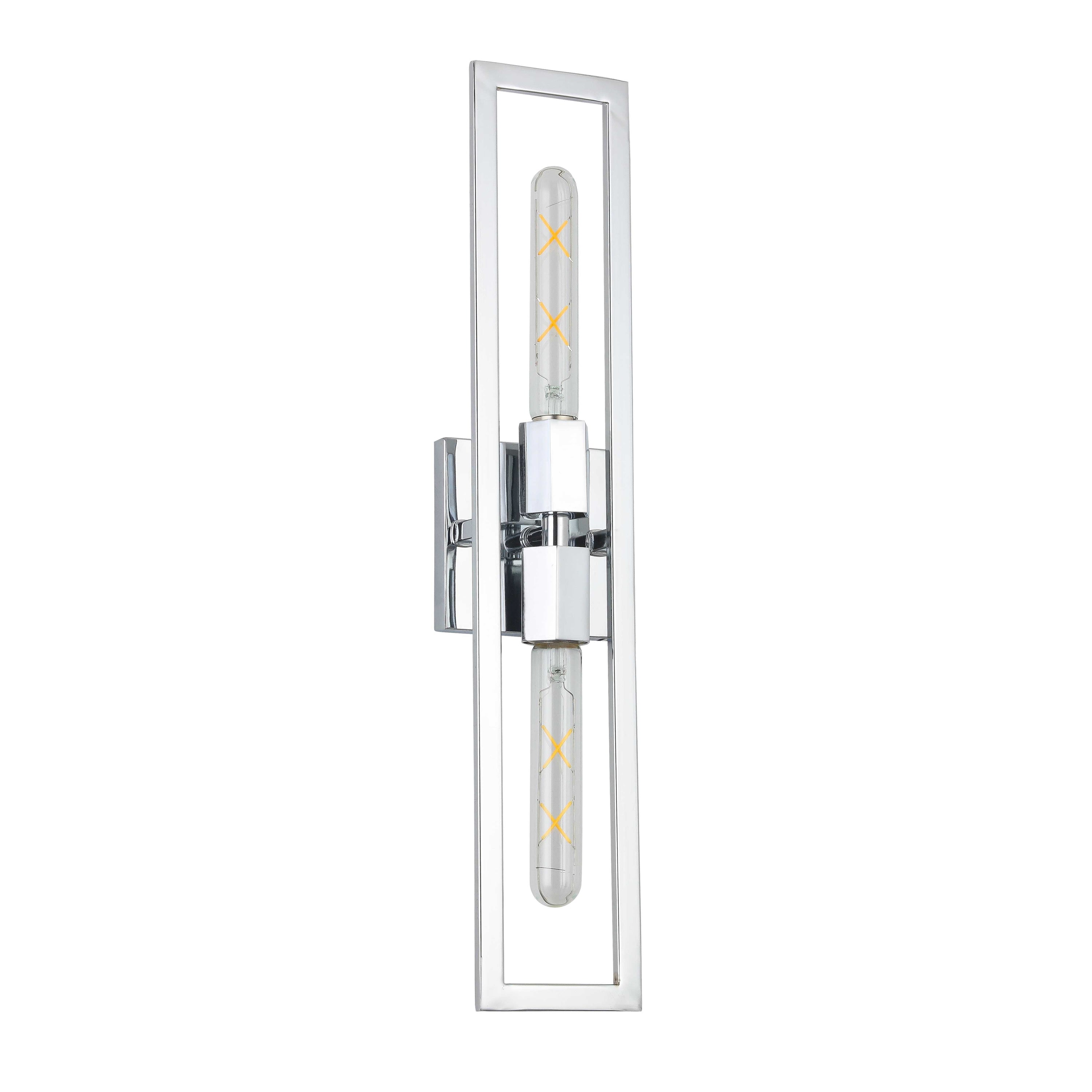 Dainolite Wisteria - WTS-222W-PC - 2 Light Wall Sconce, Polished Chrome - Polished Chrome