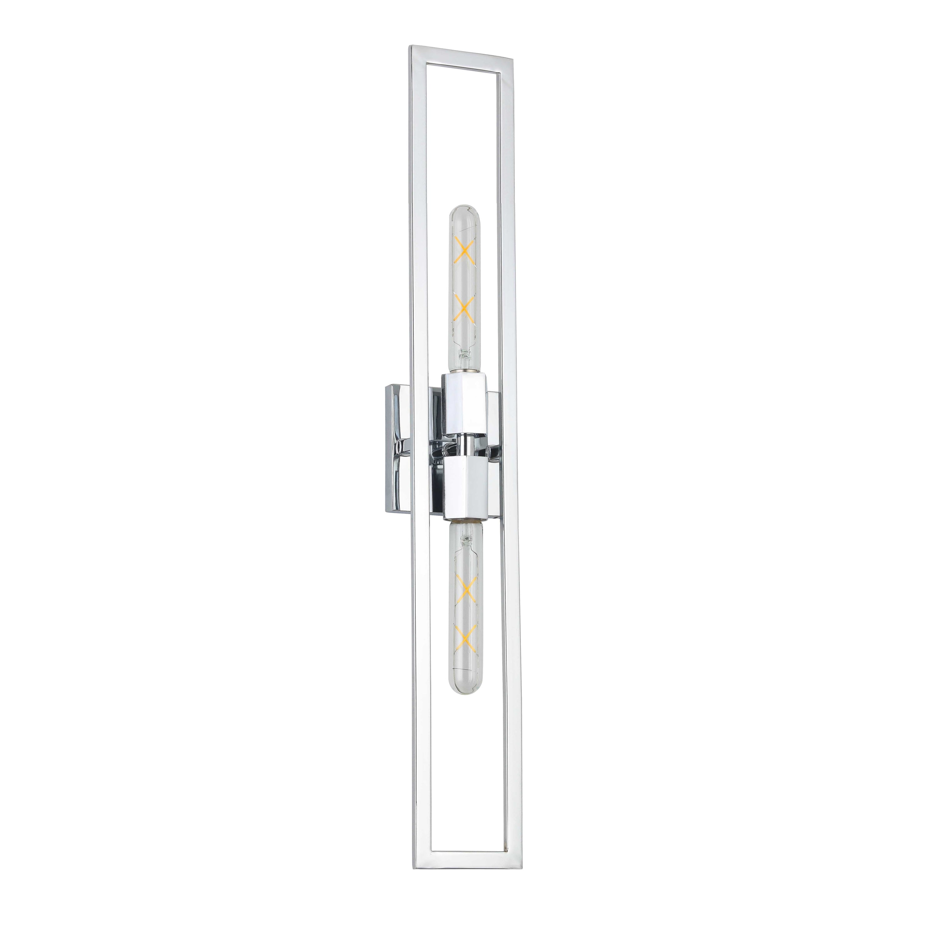 Dainolite Wisteria - WTS-292W-PC - 2 Light Wall Sconce, Polished Chrome - Polished Chrome