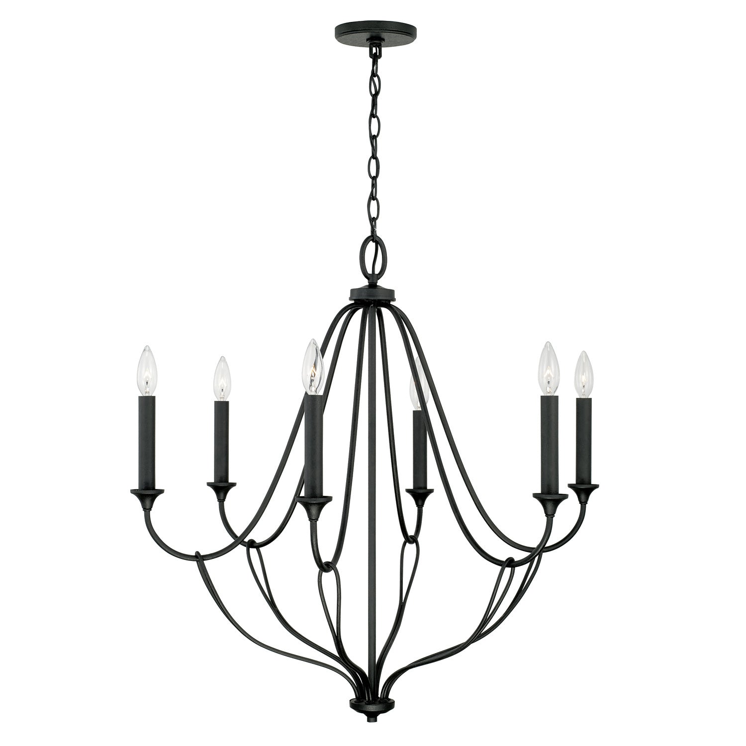 Capital Bentley 441661BI Chandelier Light - Black Iron