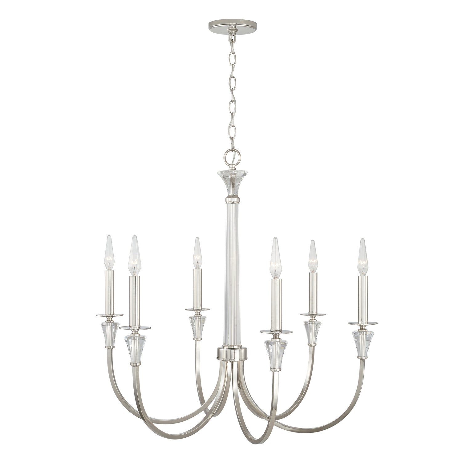 Capital Laurent 441861PN Chandelier Light - Polished Nickel