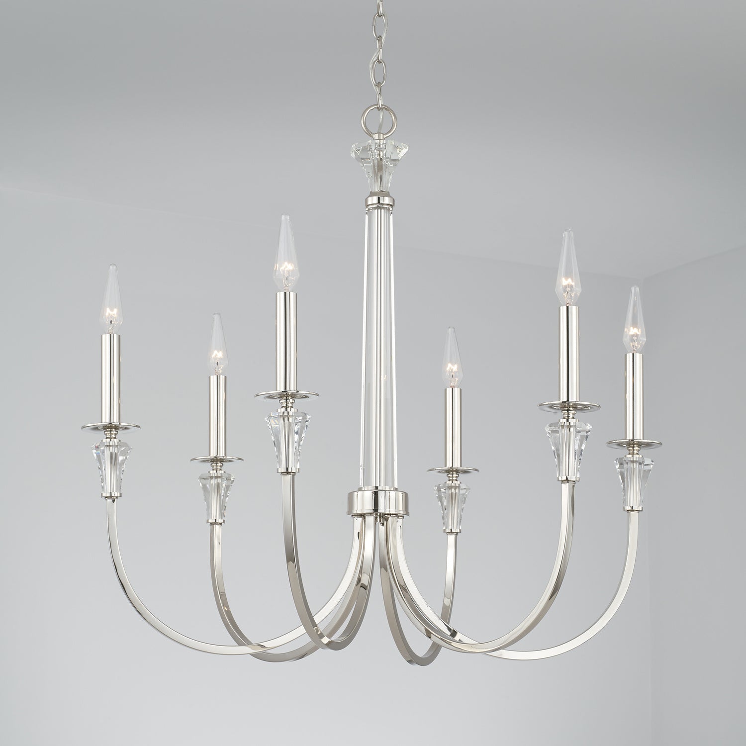 Capital Laurent 441861PN Chandelier Light - Polished Nickel