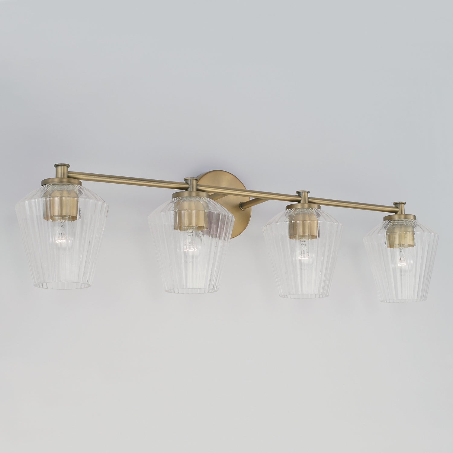 Capital Beau 141441AD-507 Bath Vanity Light 33 in. wide - Aged Brass