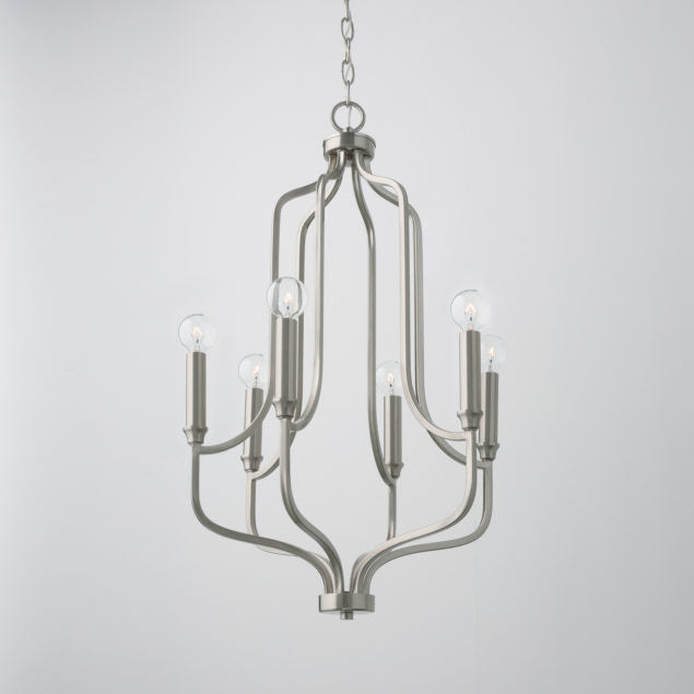 Capital Reeves 439261BN Chandelier Light - Brushed Nickel