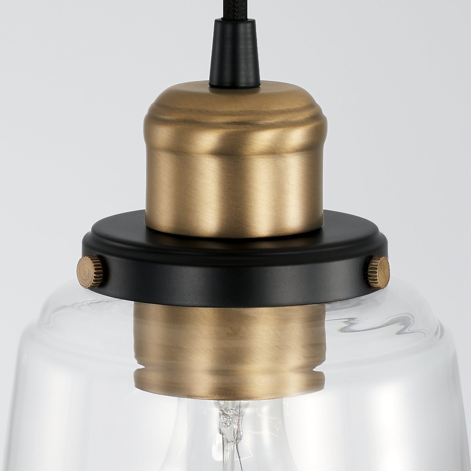 Capital Fallon 3718AB-135 Pendant Light - Aged Brass and Black