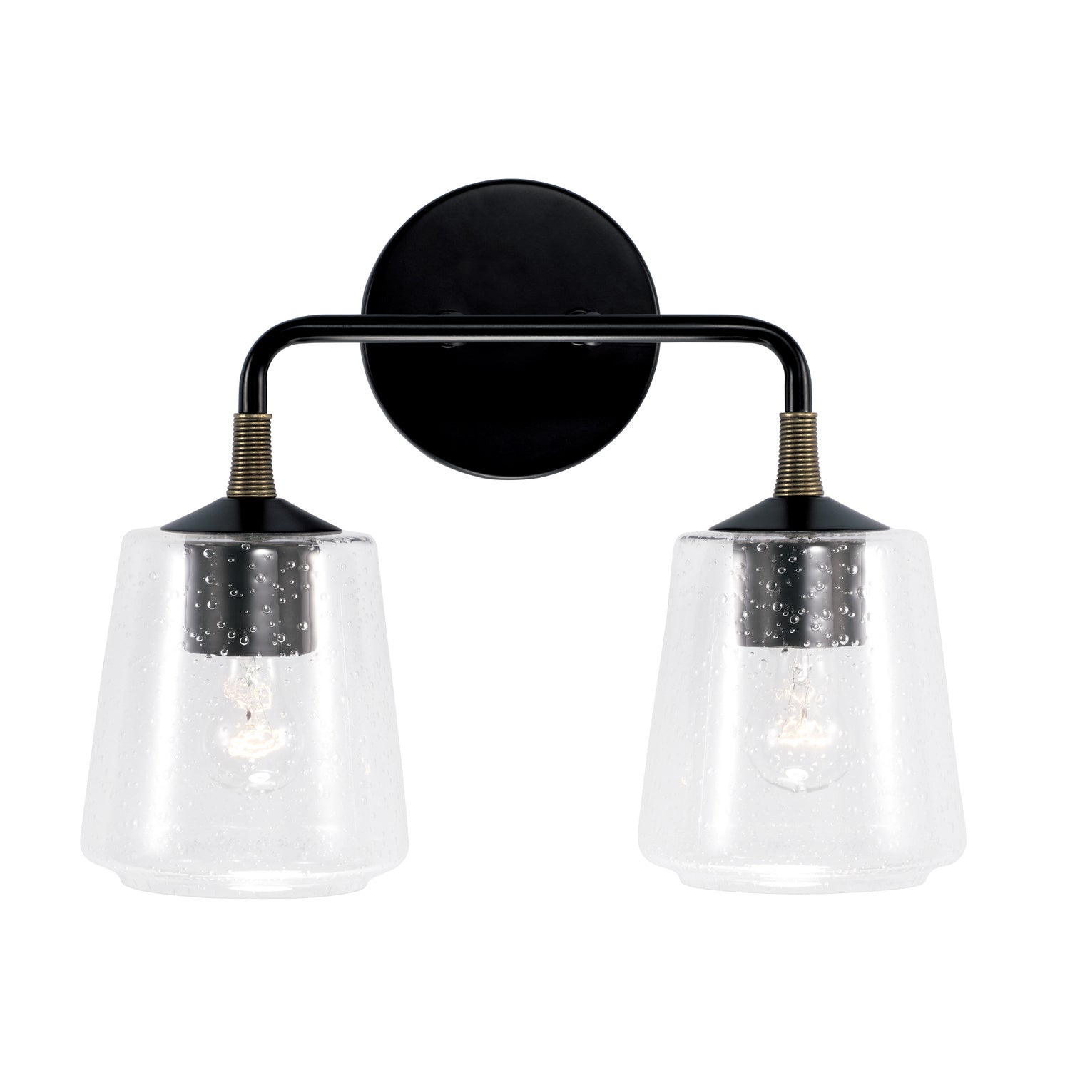 Capital Amara 145621KB-530 Bath Vanity Light 14 in. wide - Matte Black with Brass