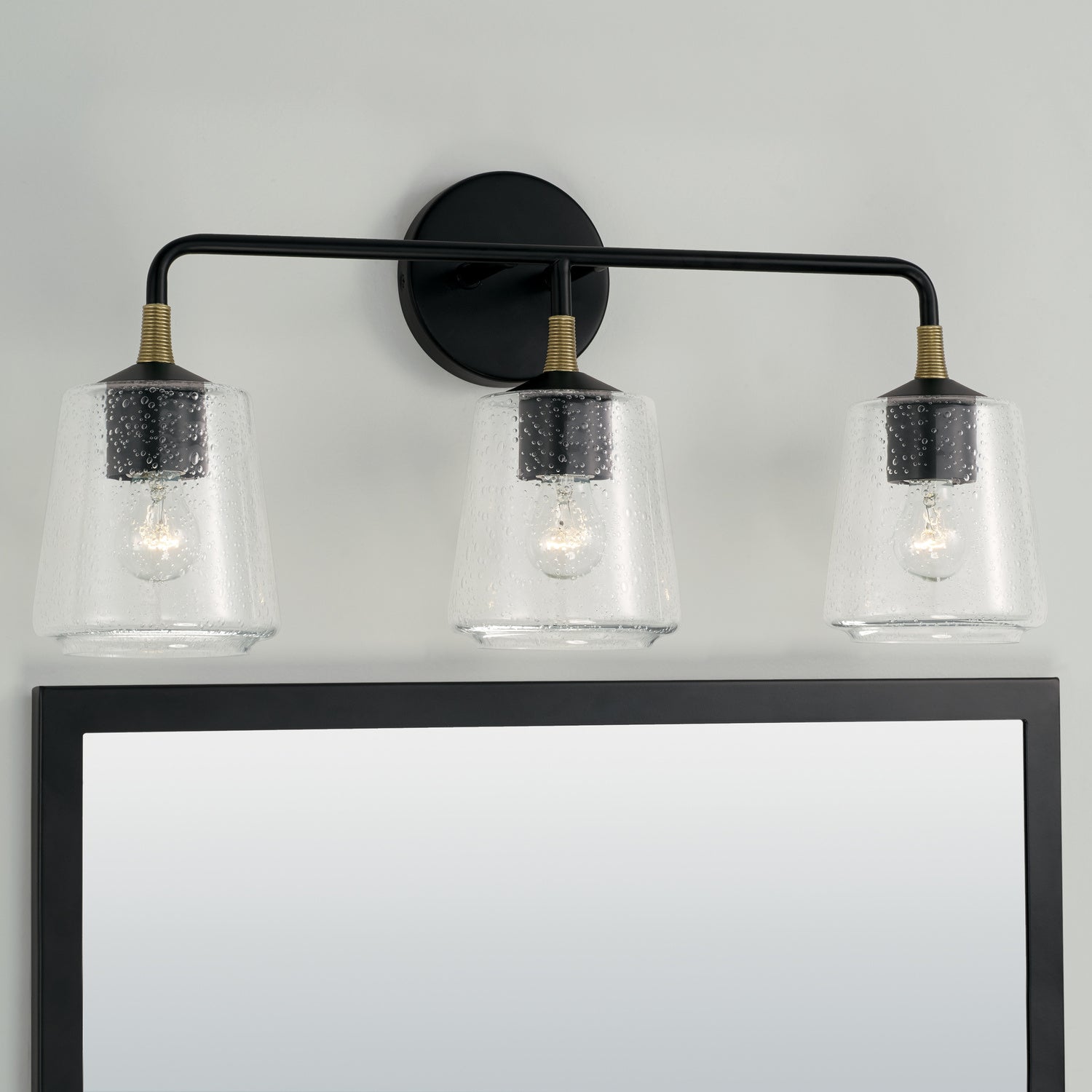 Capital Amara 145631KB-530 Bath Vanity Light 24 in. wide - Matte Black with Brass