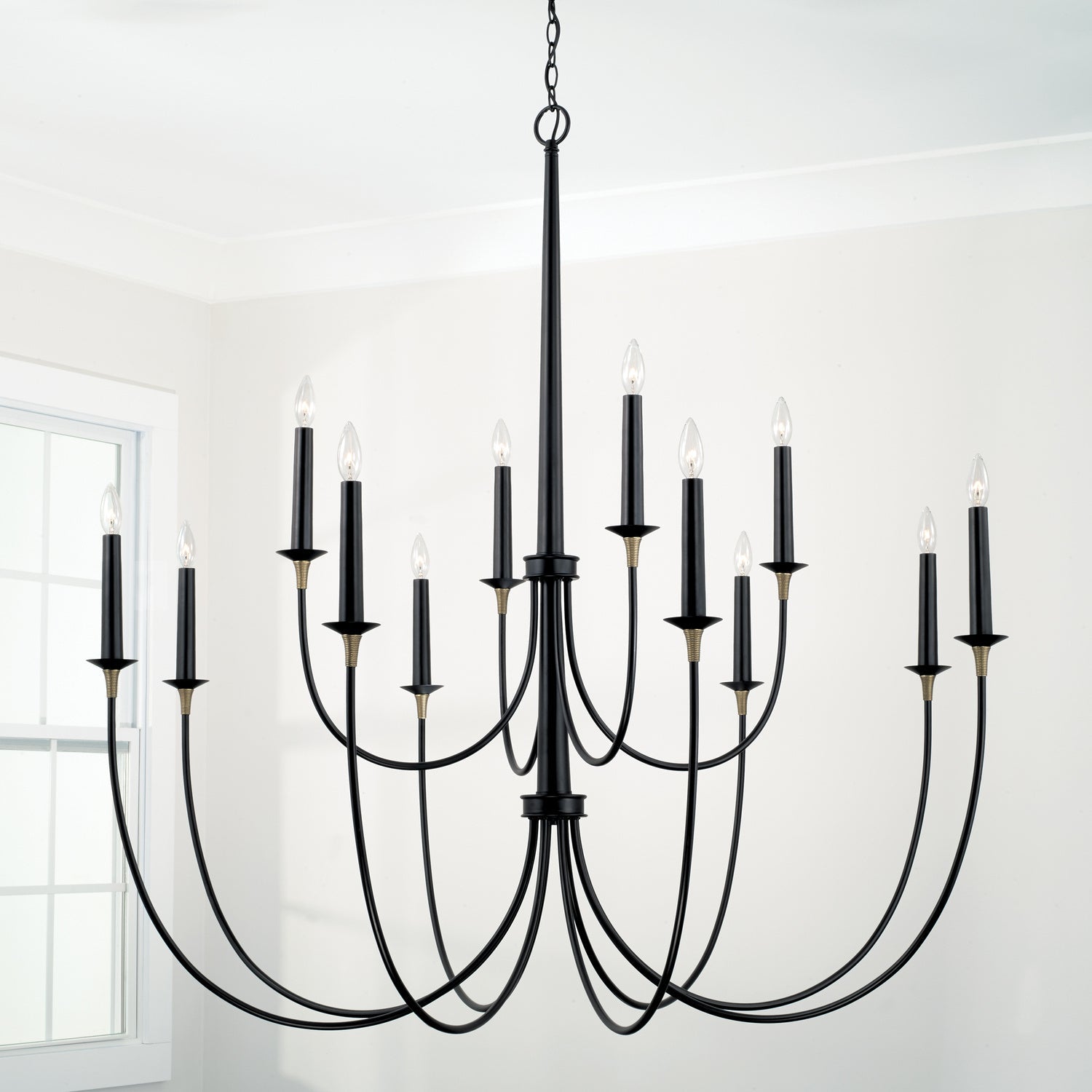 Capital Amara 445601KB Chandelier Light - Matte Black with Brass