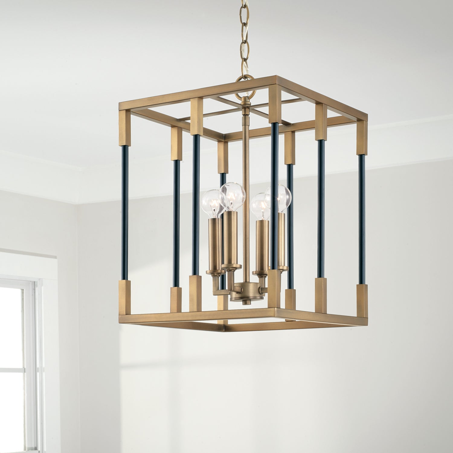 Capital Bleeker 544741AB Pendant Light - Aged Brass and Black