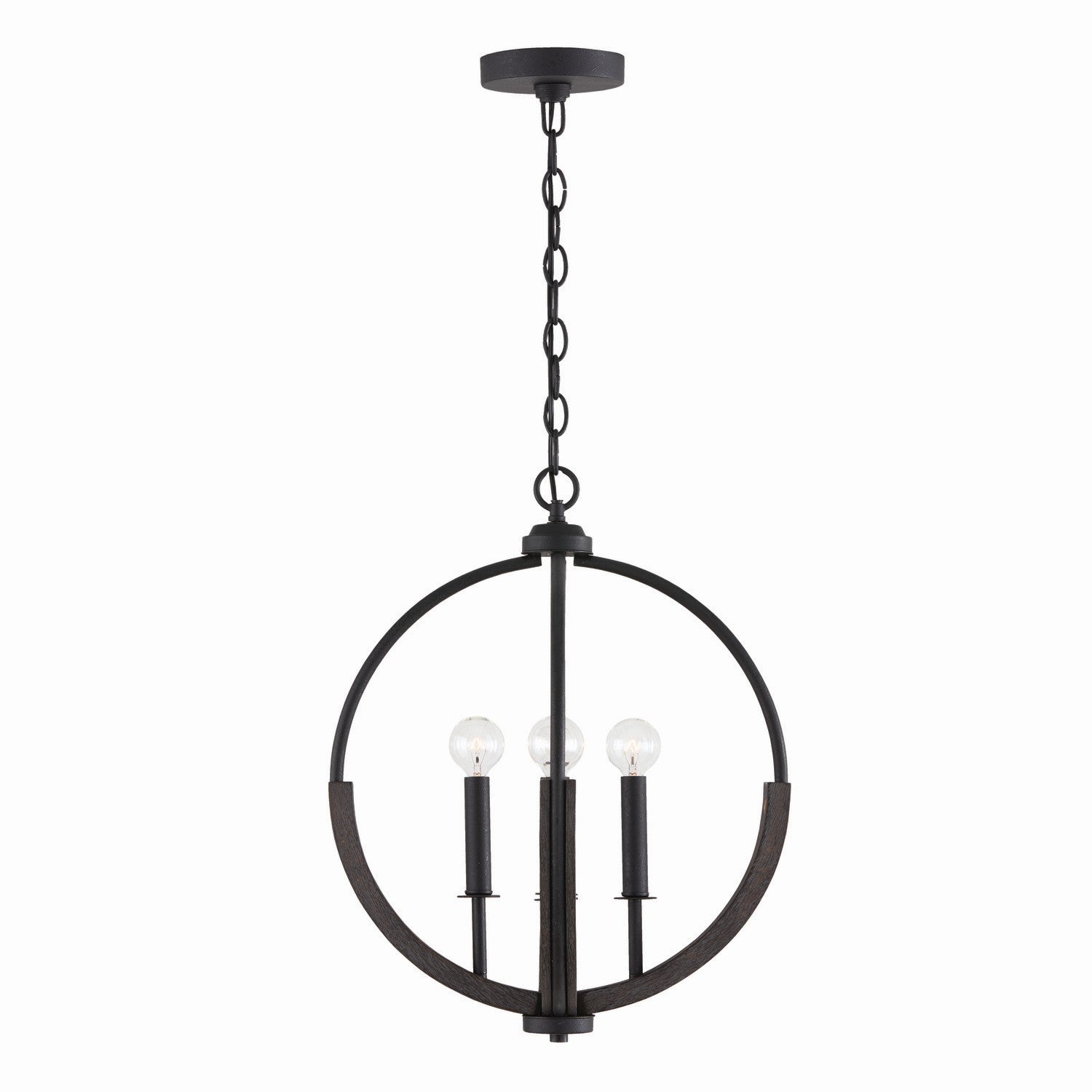 Capital Clive 347642CK Chandelier Light - Carbon Grey and Black Iron