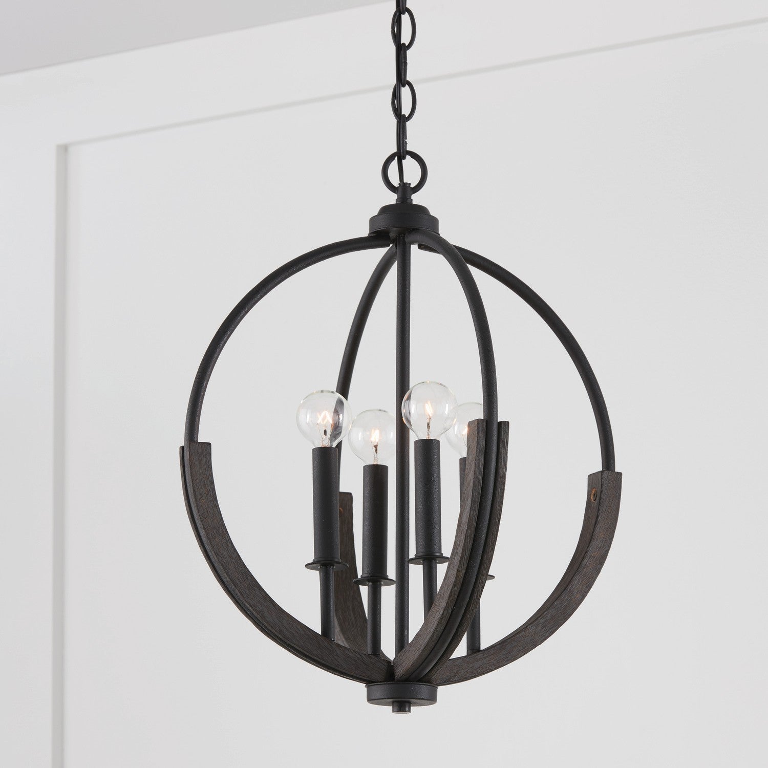 Capital Clive 347642CK Chandelier Light - Carbon Grey and Black Iron