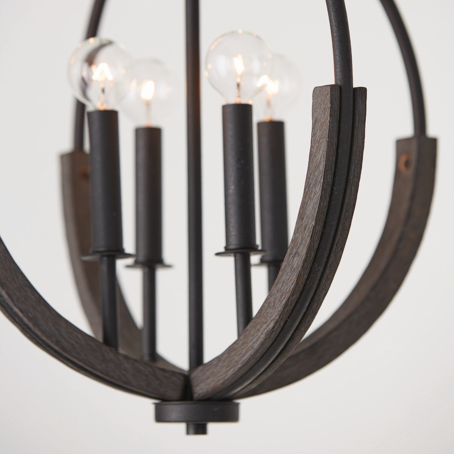 Capital Clive 347642CK Chandelier Light - Carbon Grey and Black Iron